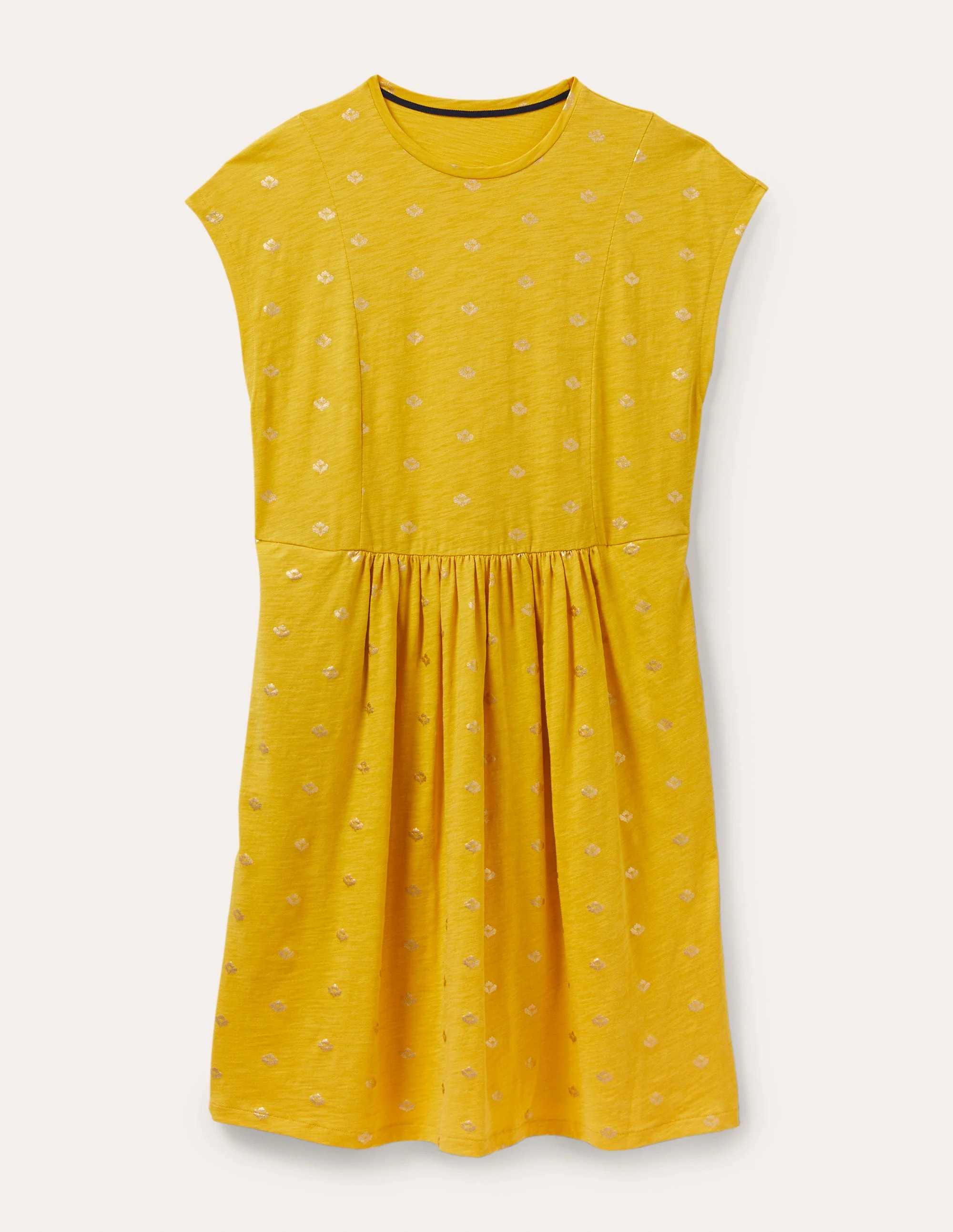 Jersey T-Shirt Dress-Honeycomb and Gold Foil - Image 5