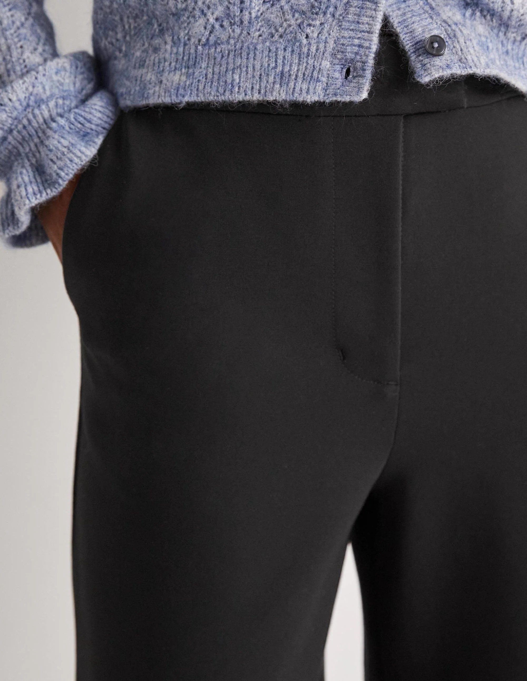 Jersey Wide Leg Culottes-Black - Image 6