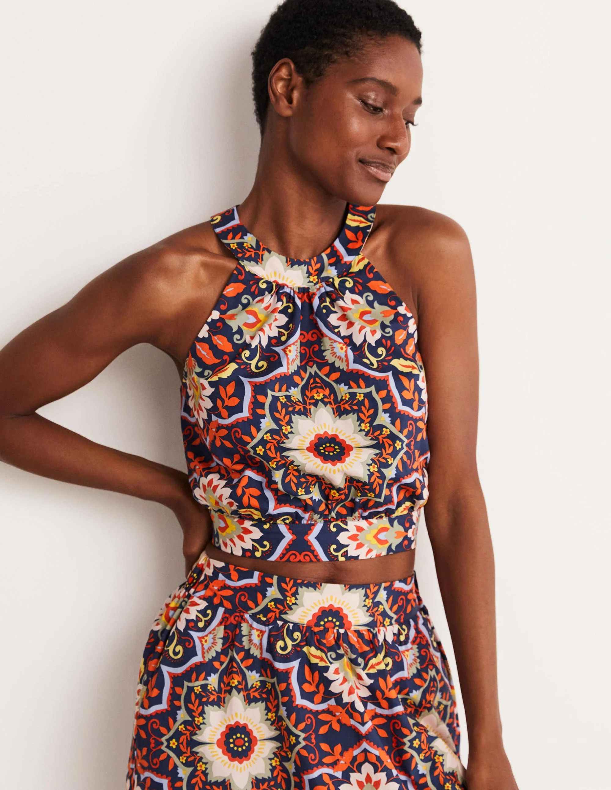 Jessica Halterneck Co-ord Top-French Navy, Bloomsbury - Image 9