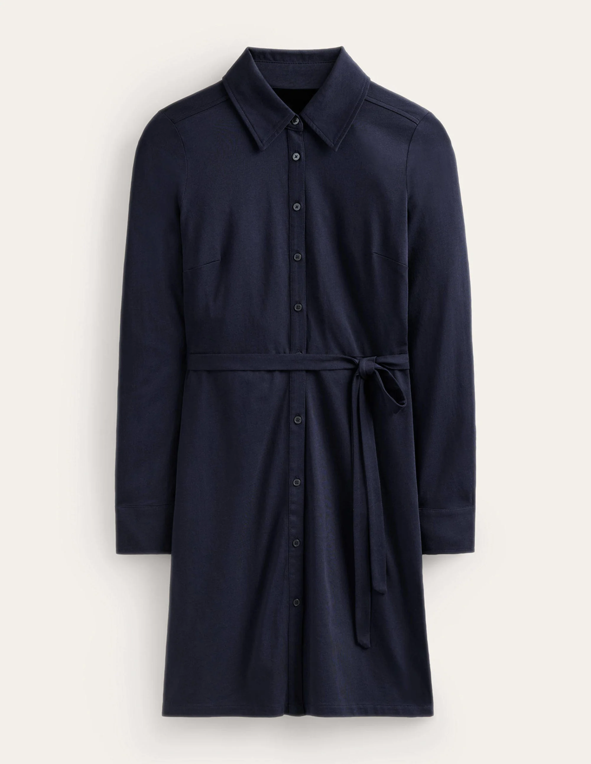 Jessie Jersey Shirt Dress-Navy - Image 5