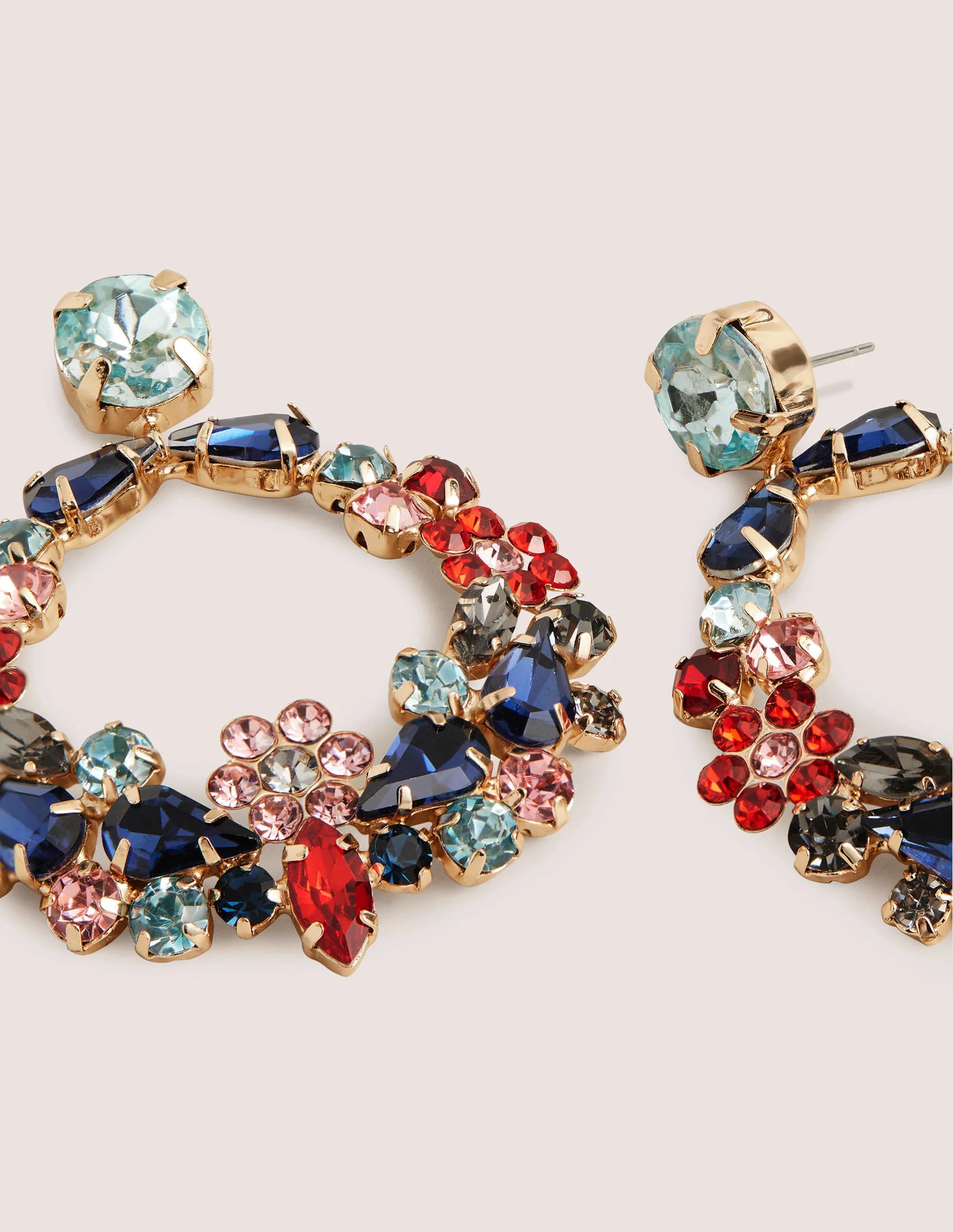 Jewel Cluster Earrings-Multi - Image 3
