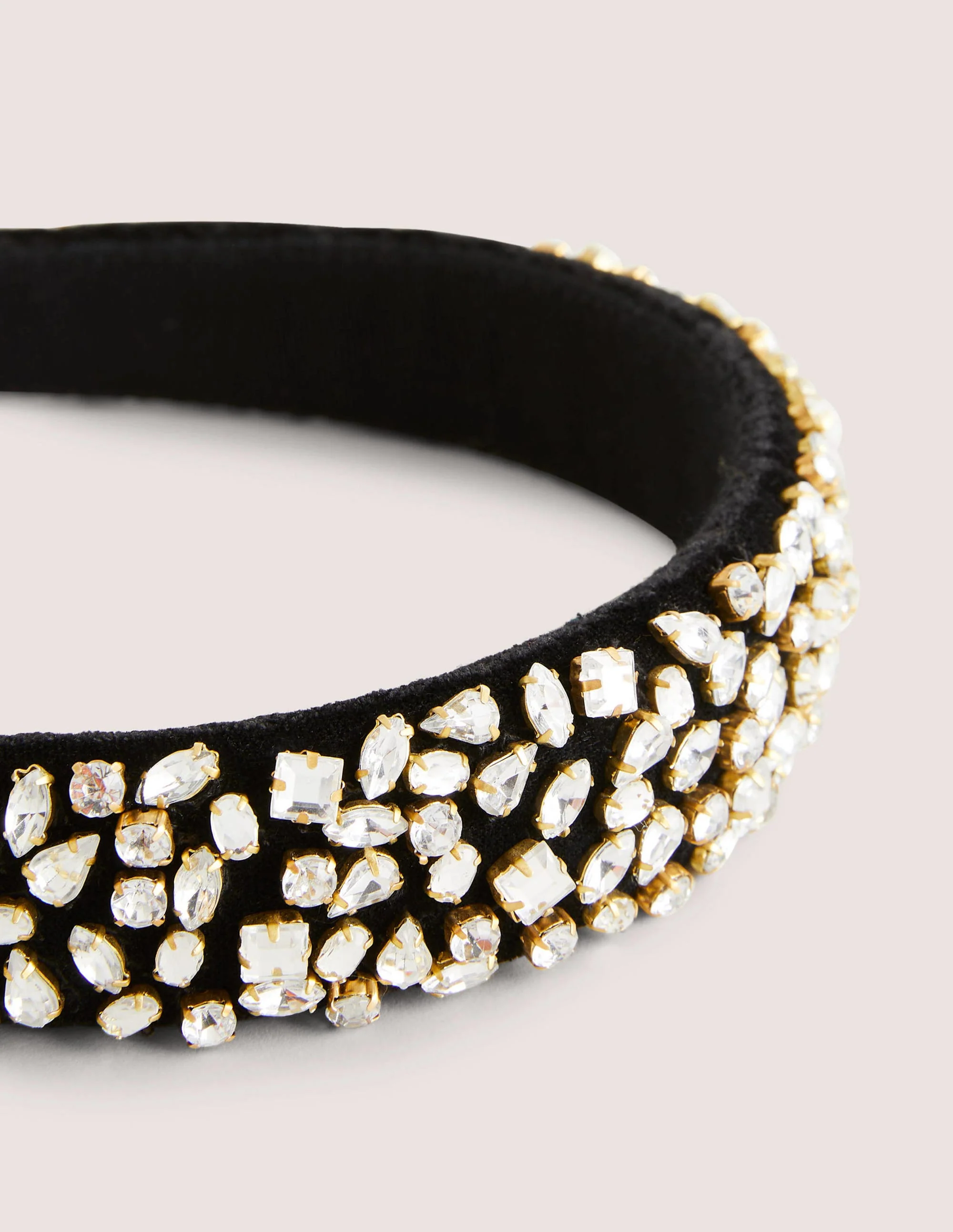 Jewel Embellished Headband-Black - Image 3