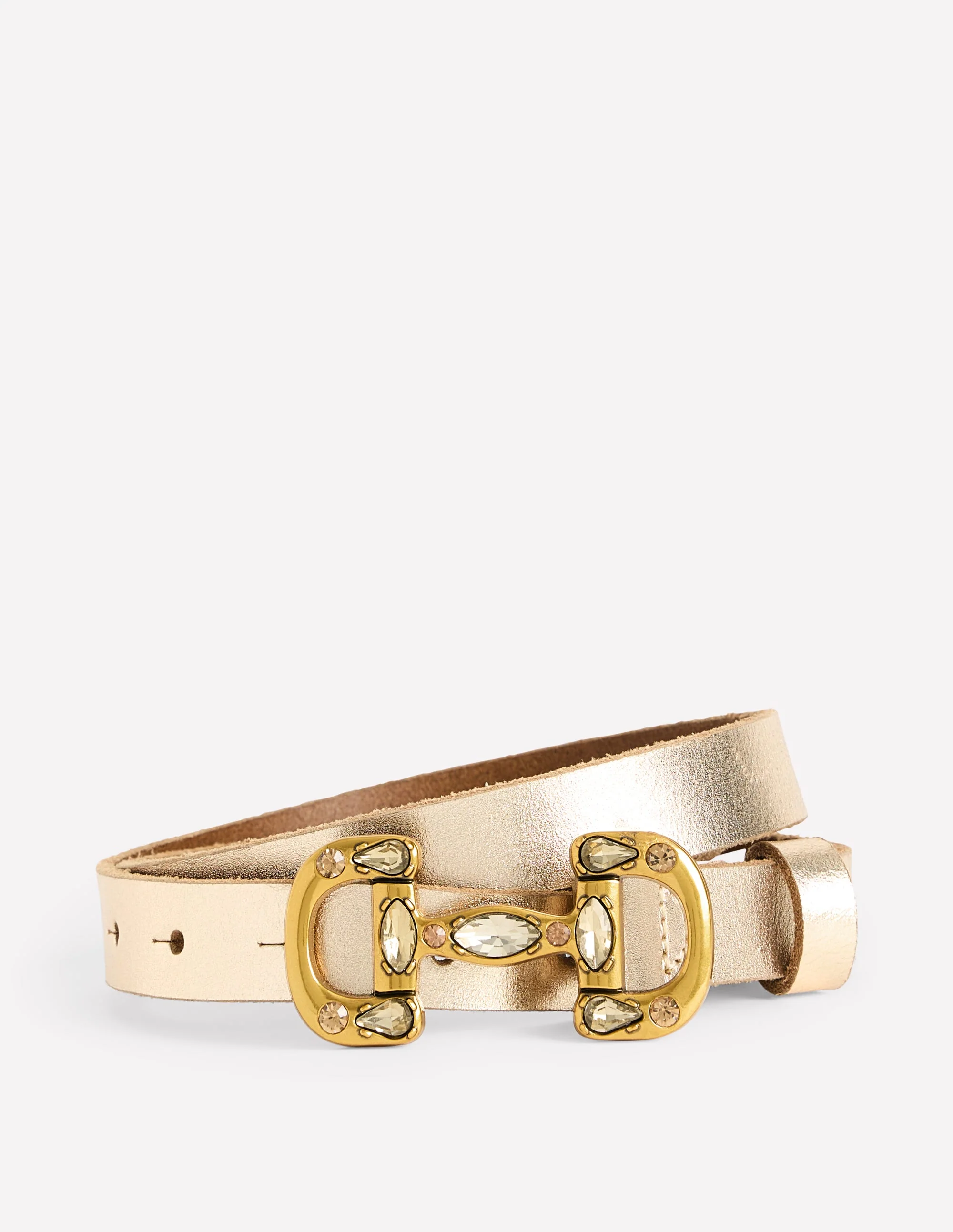 Jewelled Iris Snaffle Belt-Gold - Image 2