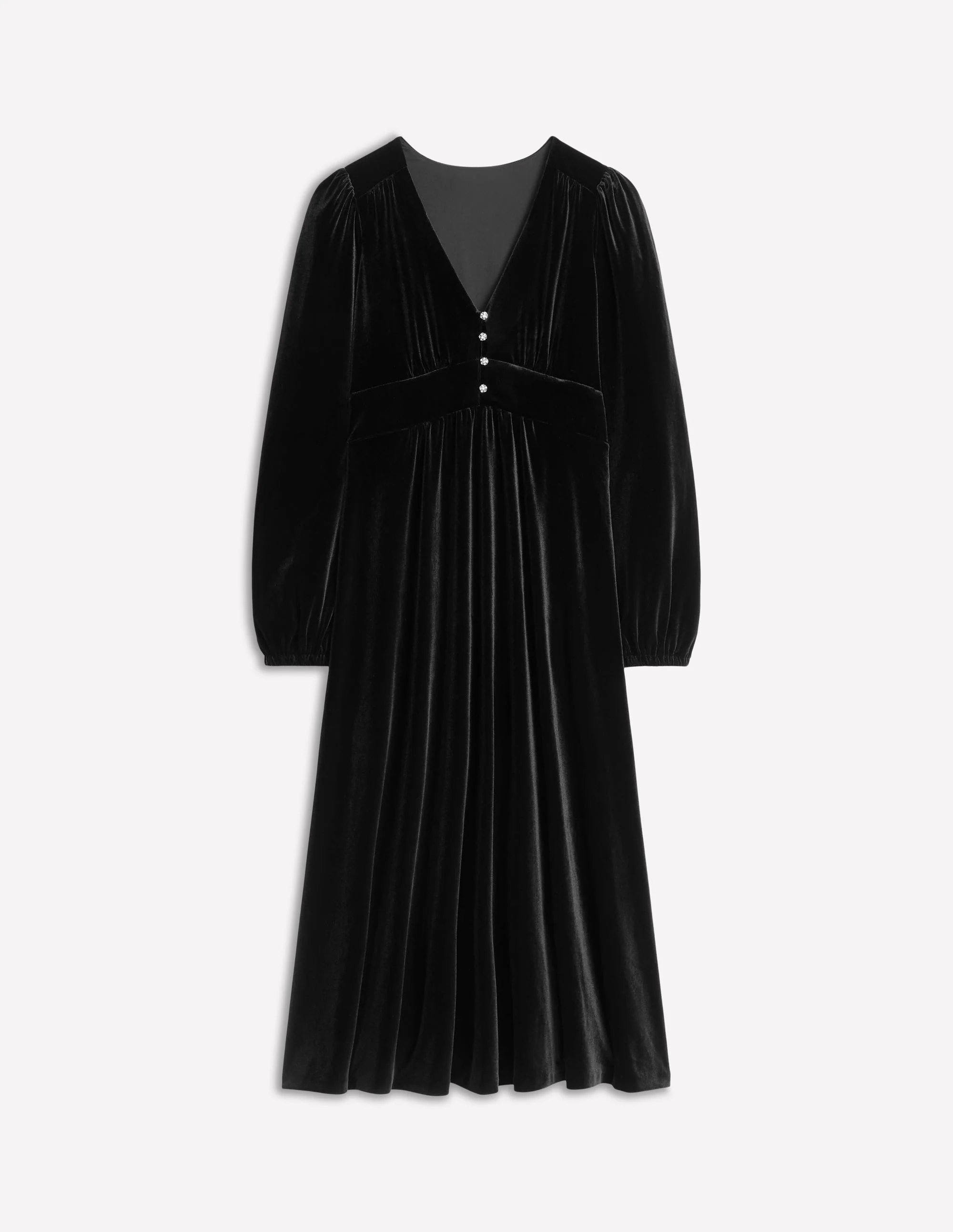 Jocelyn Velvet Tea Dress-Black - Image 7