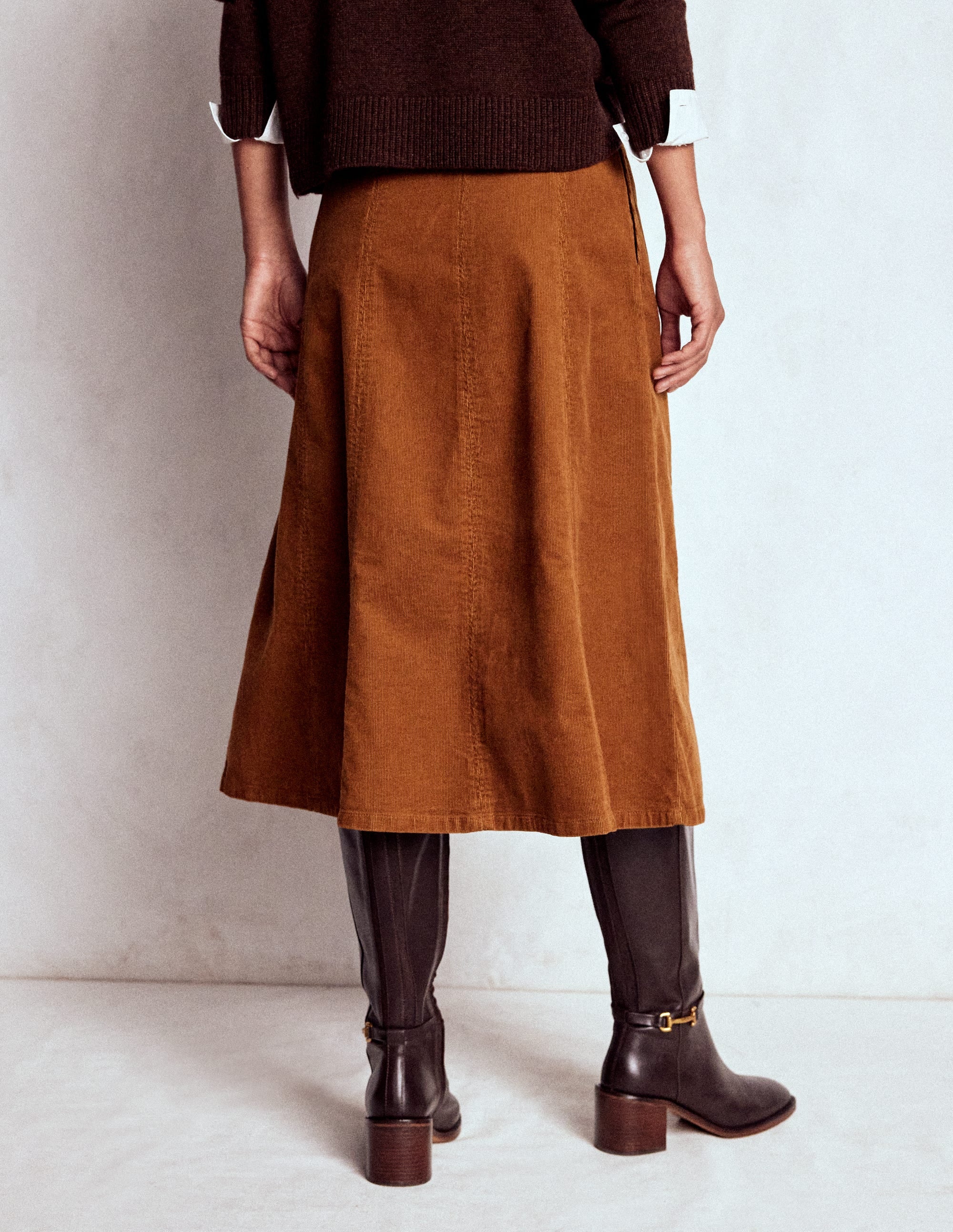 Joy Cord Midi Skirt-Ginger - Image 3