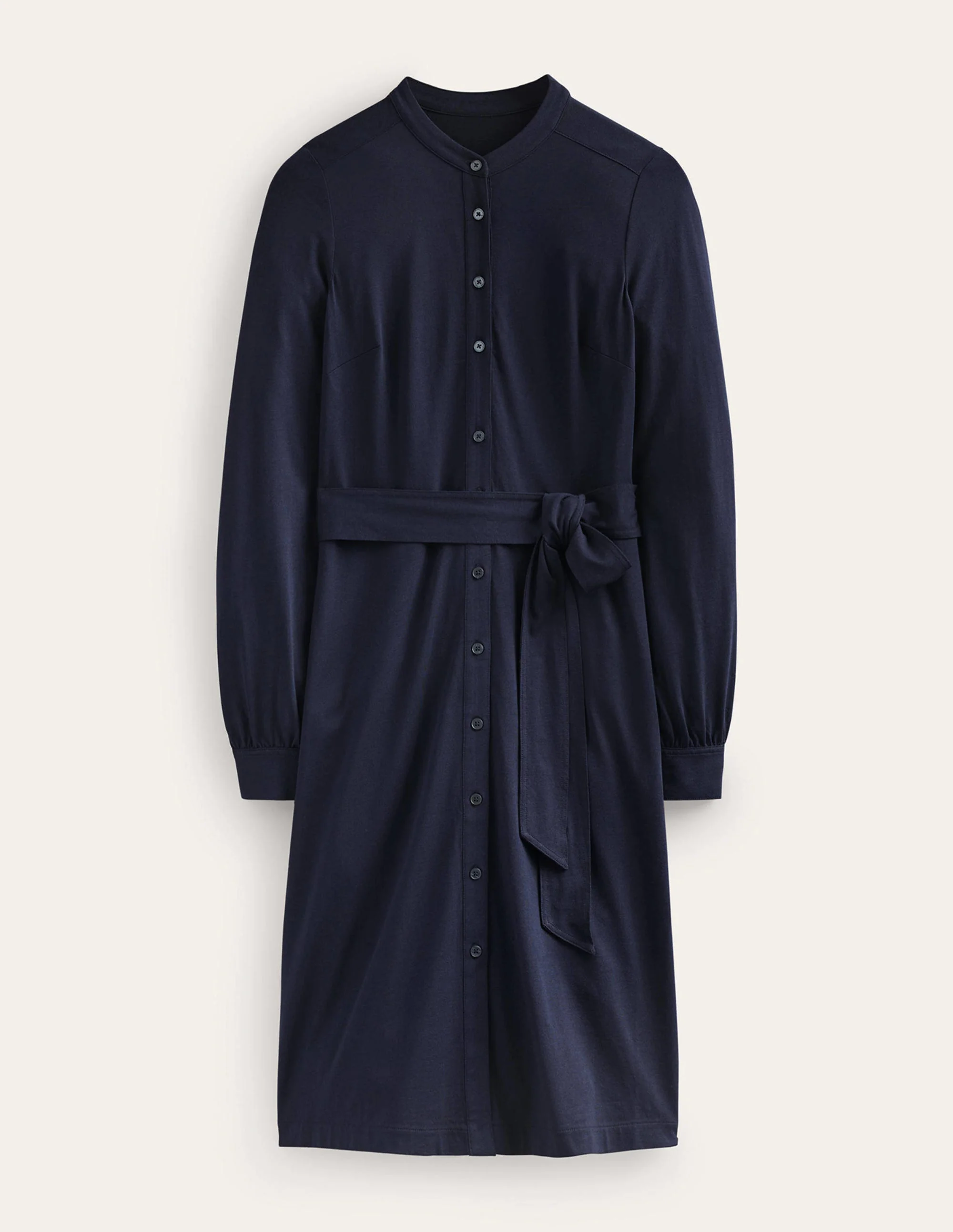 Julia Jersey Shirt Dress-Navy - Image 7