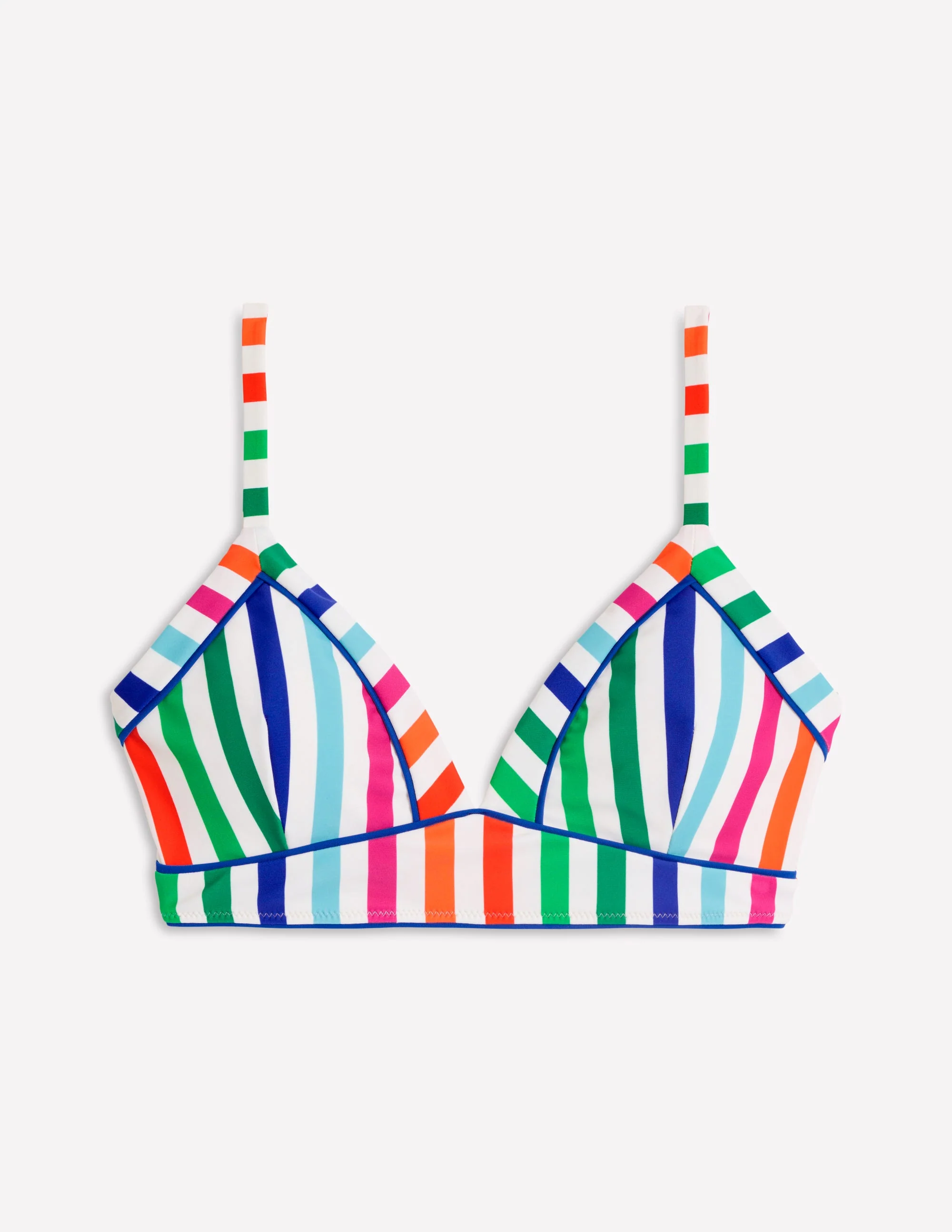 Kasos String V Neck Bikini Top-Multi Stripe - Image 5
