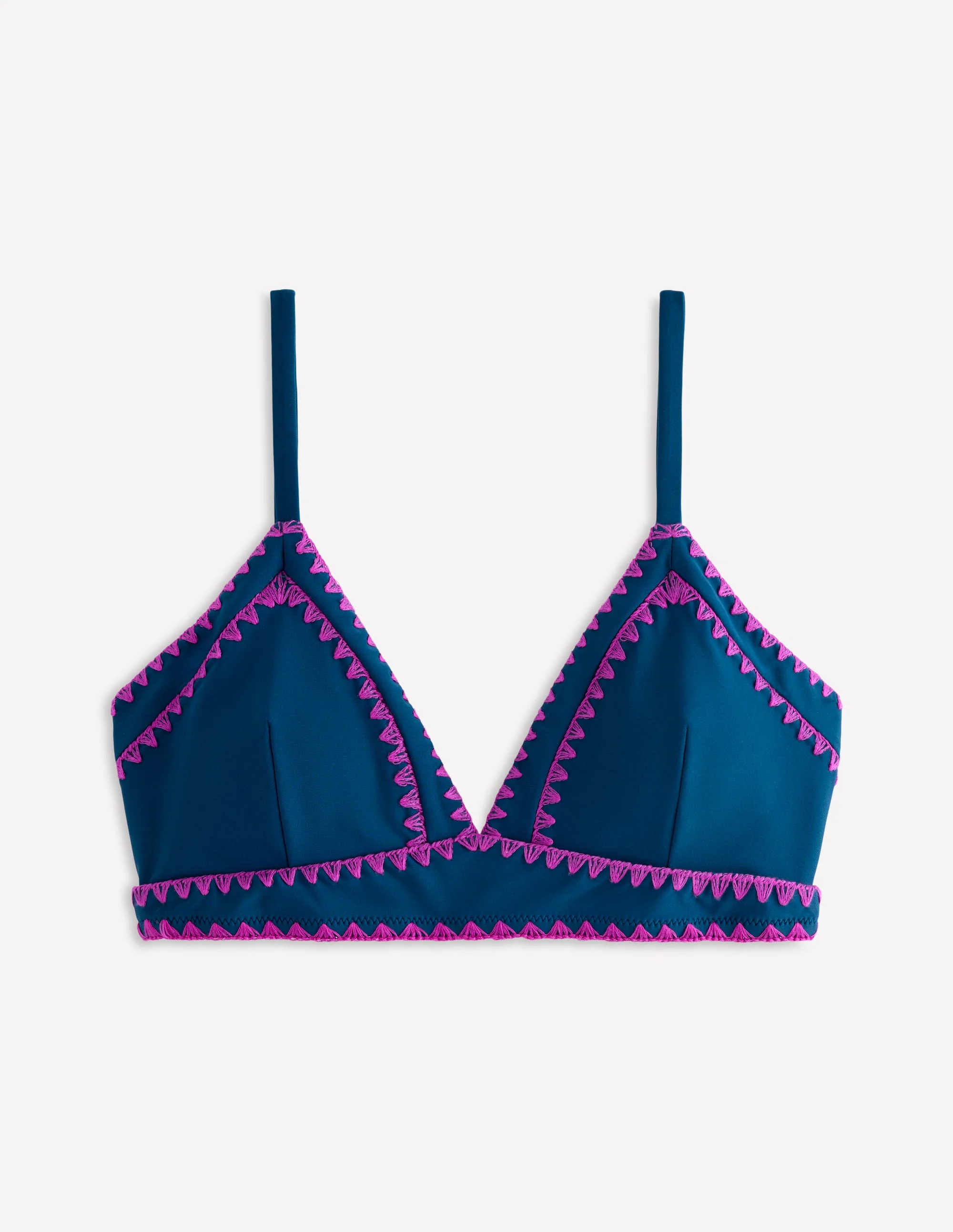 Kasos String V Neck Bikini Top-Oceansid, Very Fuchsia - Image 5