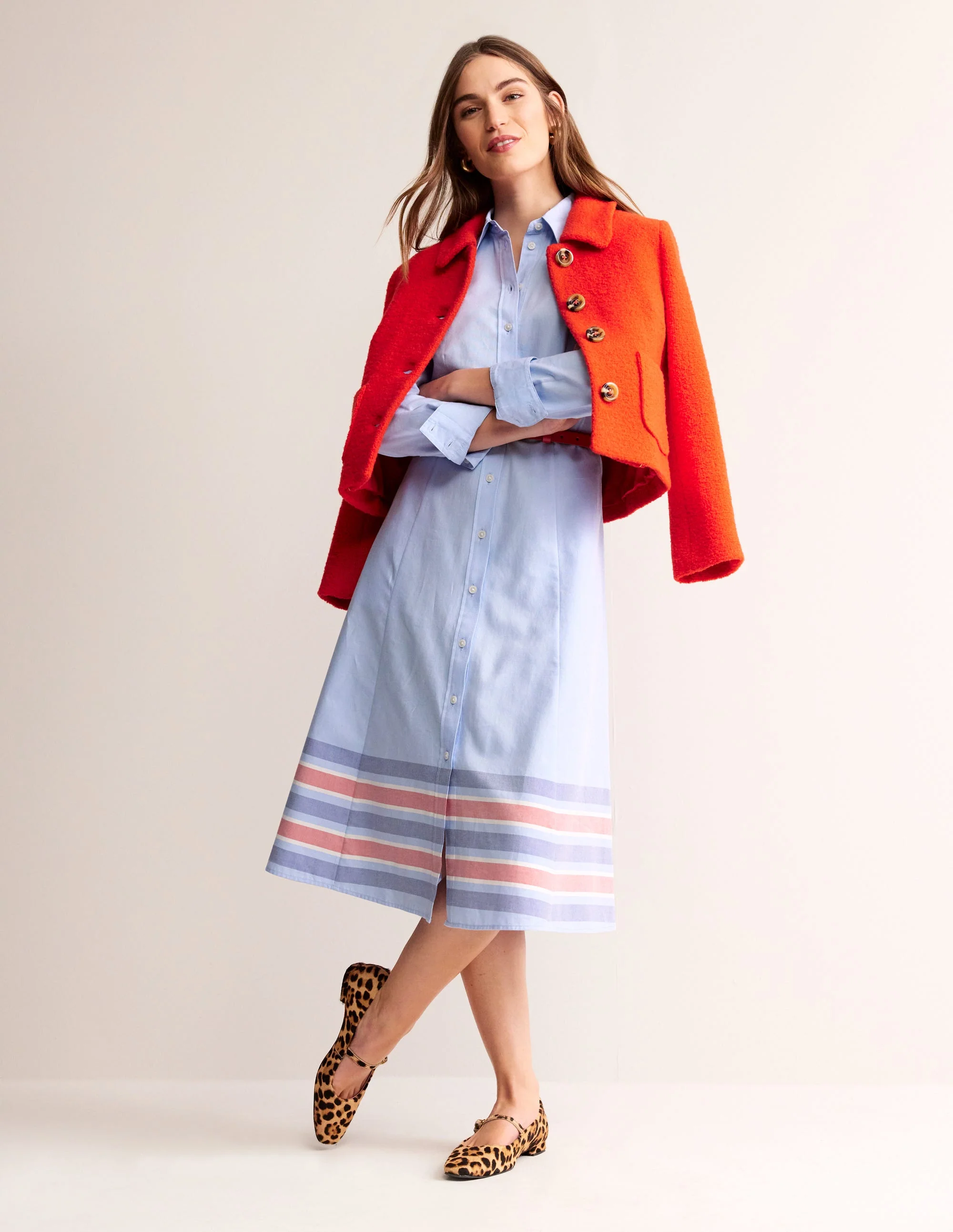 Kate Chambray Shirt Dress-Chambray - Image 7