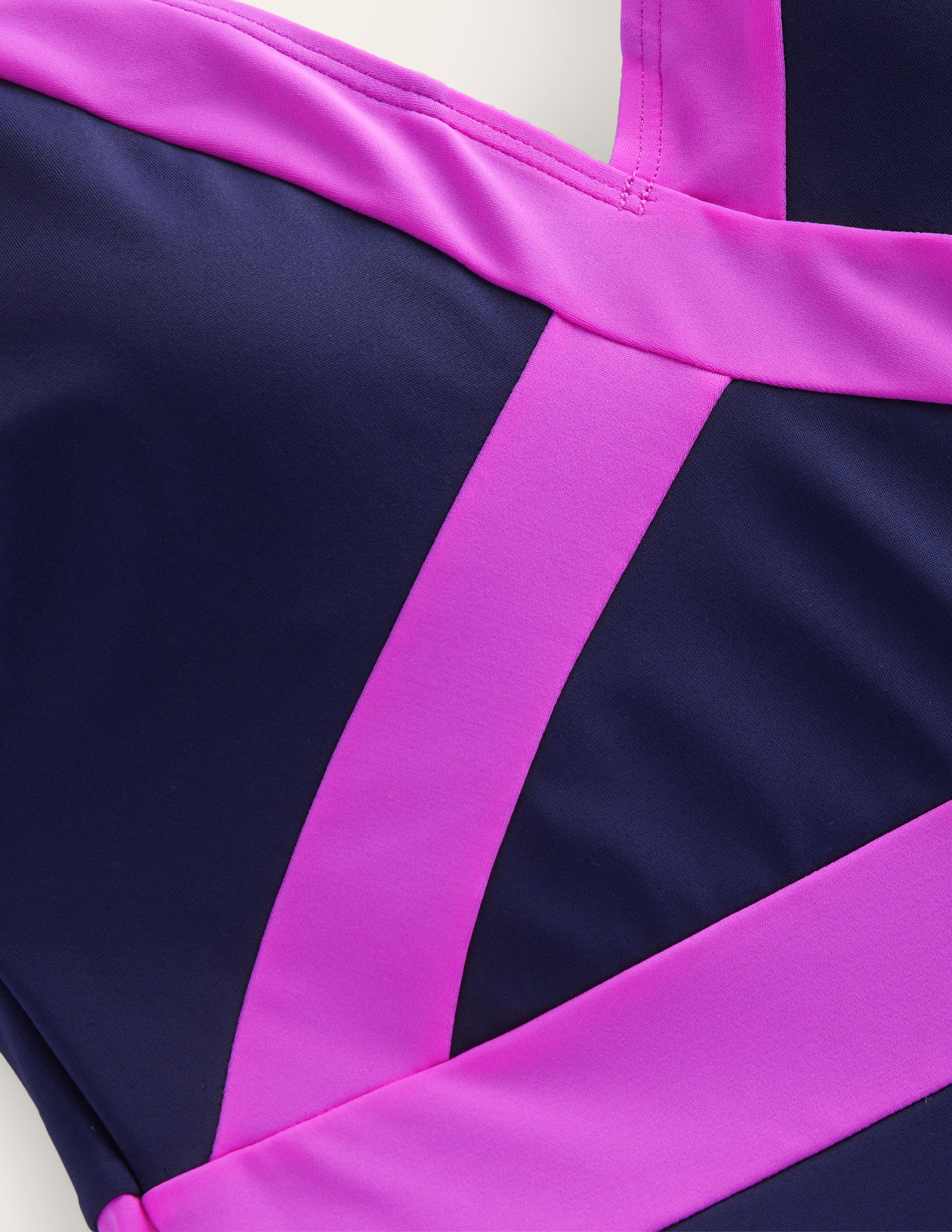 Kefalonia Halterneck Swimsuit-Navy/ Amazing Pink Colourblock - Image 7