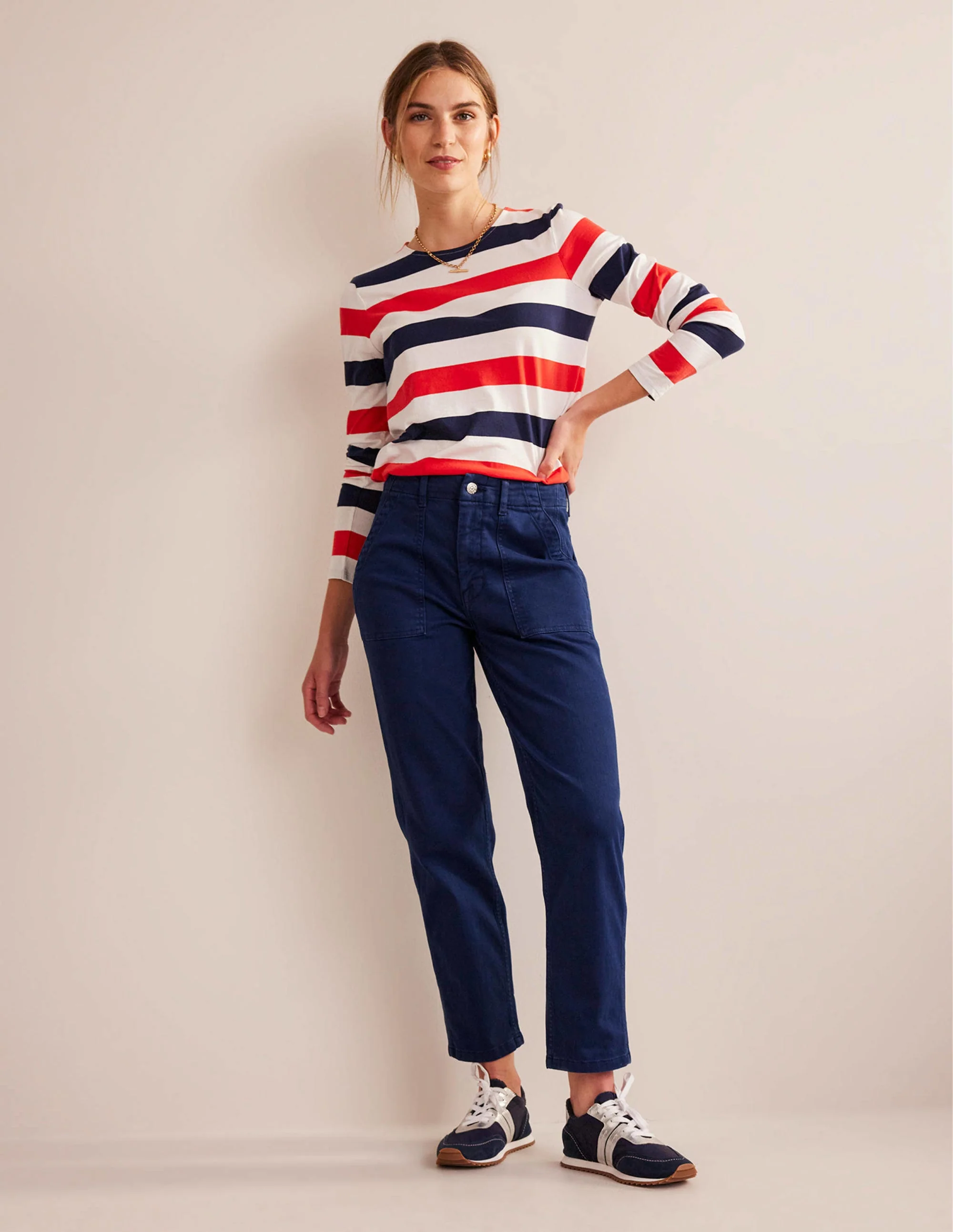Kensington Casual Pants-Navy