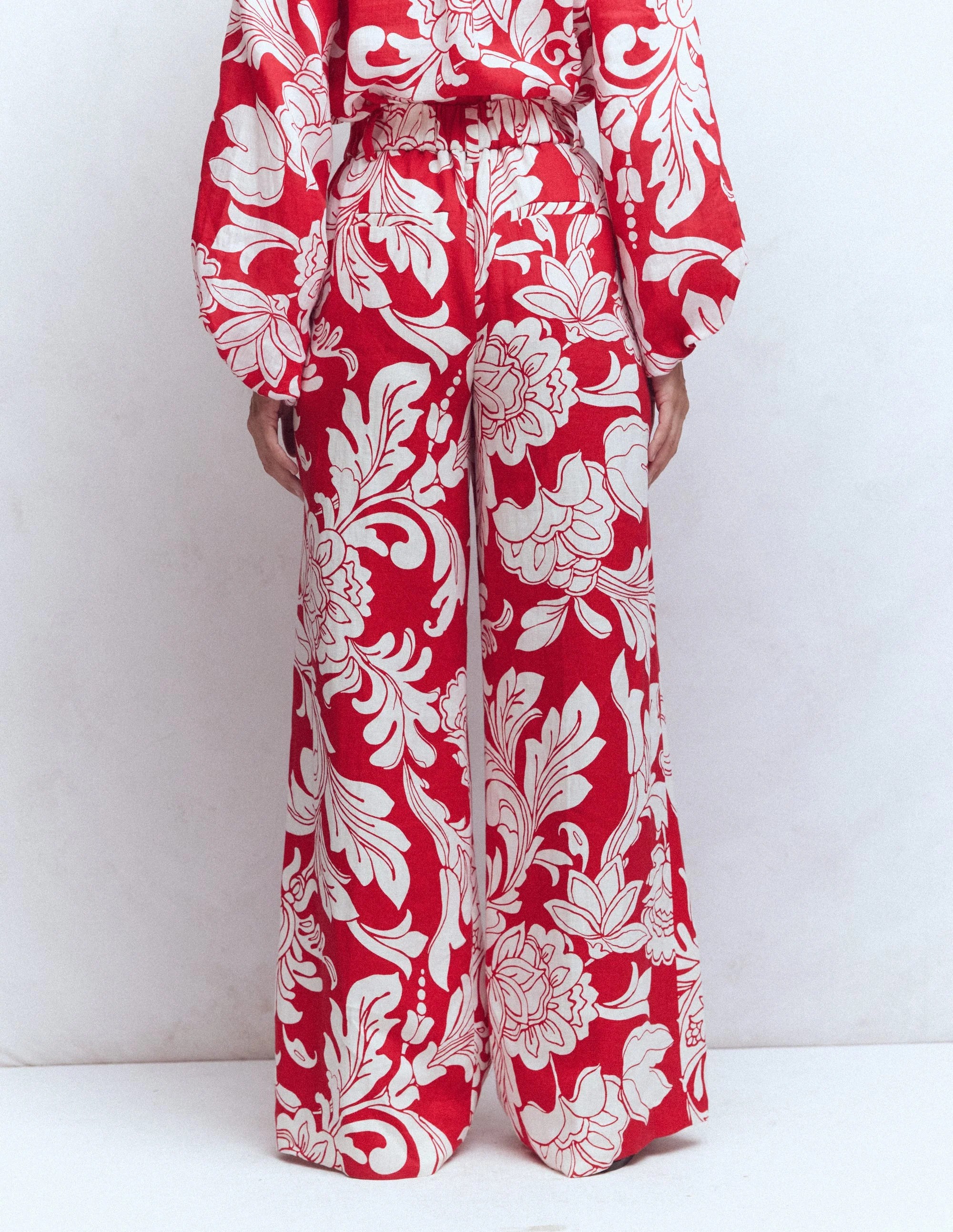 Kensington Linen Pants-Botanical Flourish - Image 3