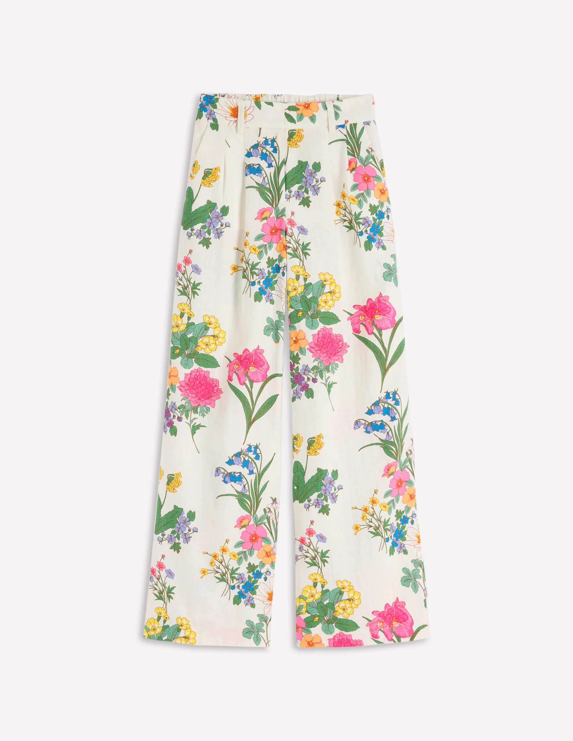 Kensington Linen Pants-Ivory, Delicate Blossom - Image 7