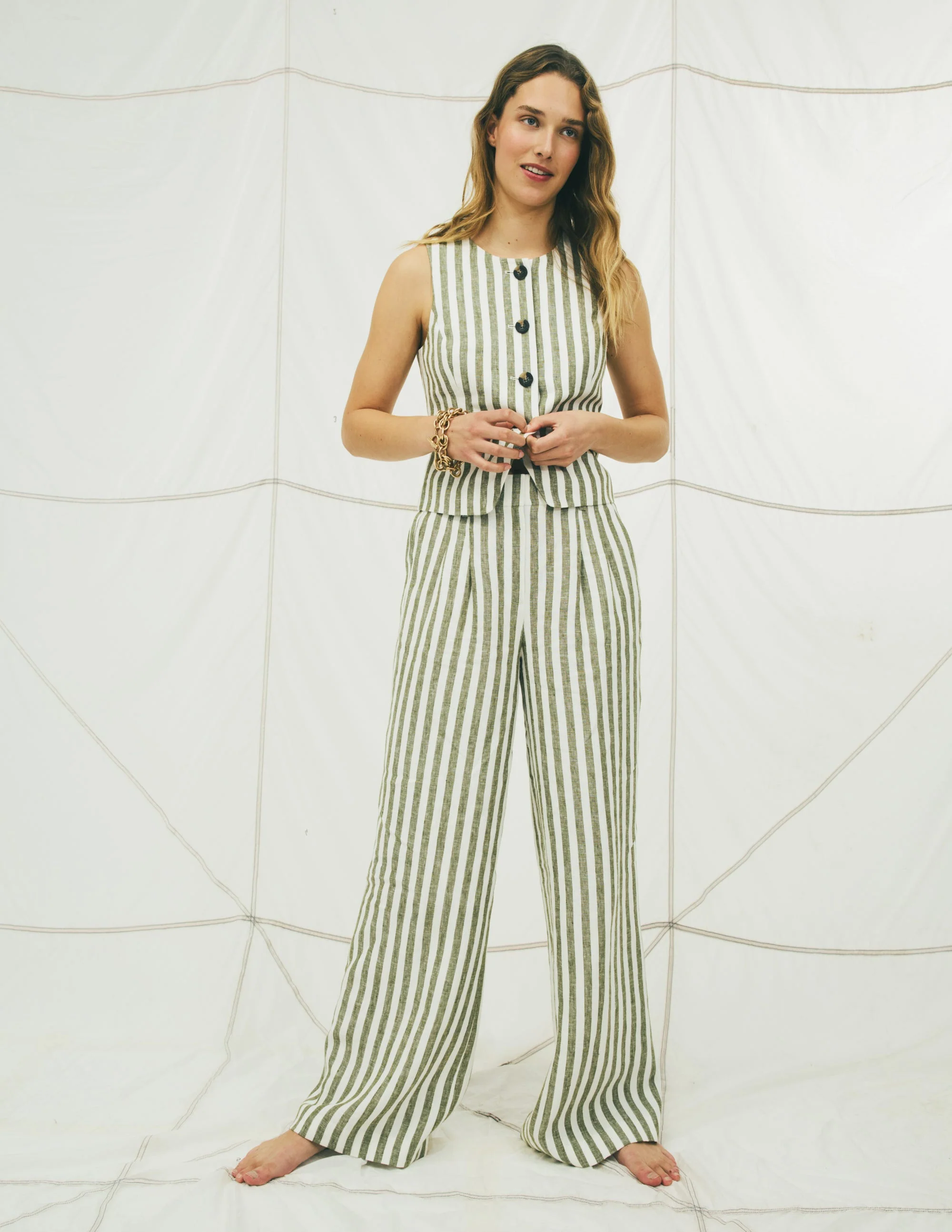 Kensington Linen Pants-Mayfly Stripe - Image 5