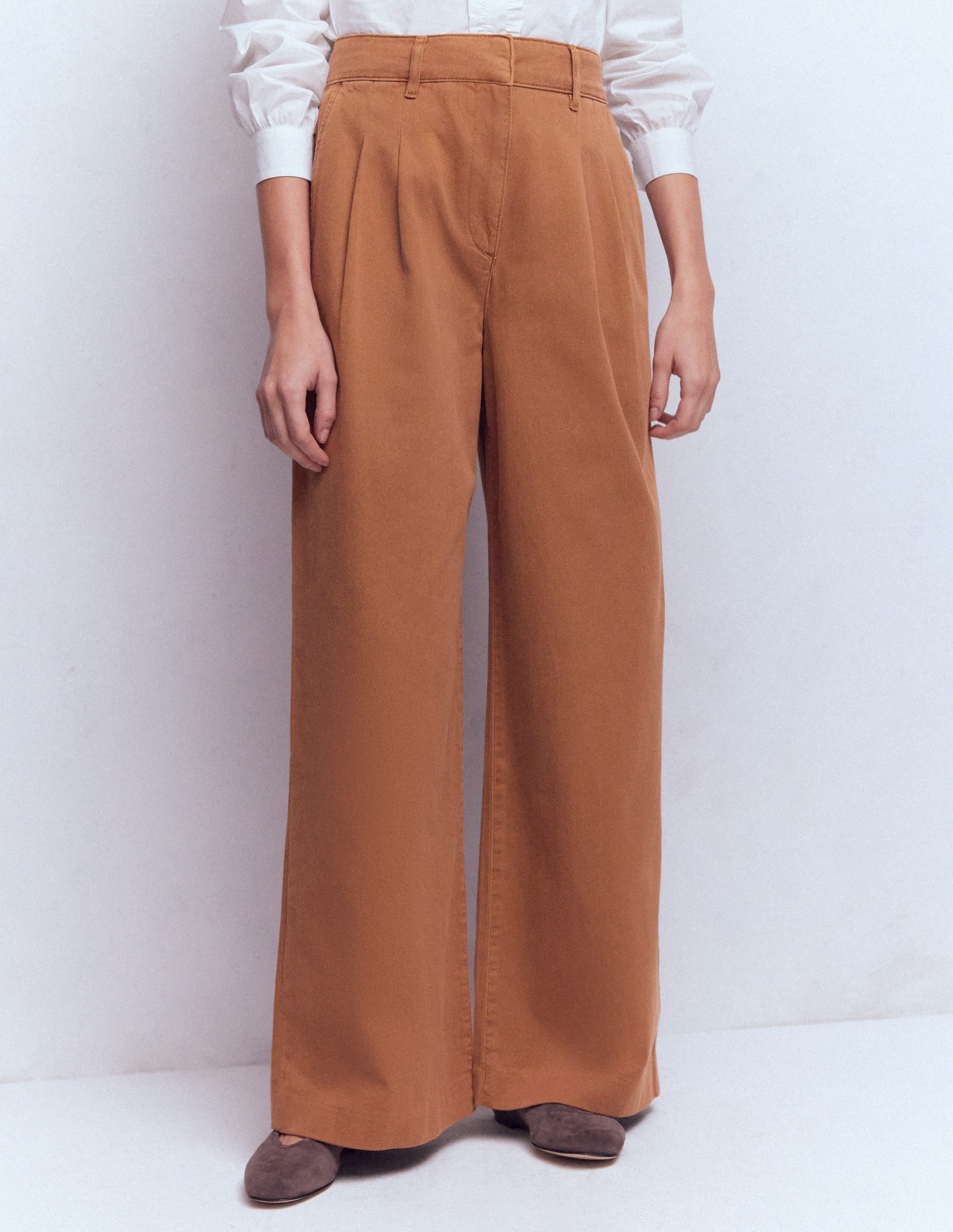 Kensington Wide Leg Pants-Ginger - Image 3