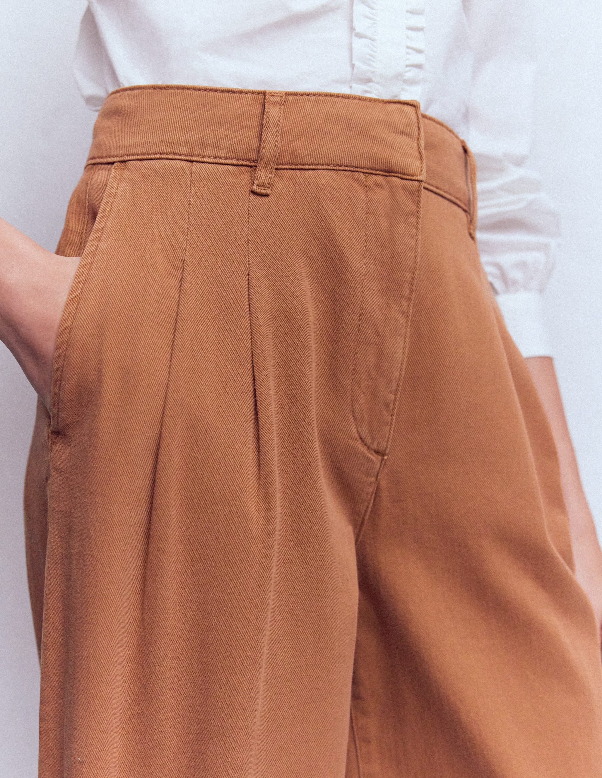Kensington Wide Leg Pants-Ginger - Image 4