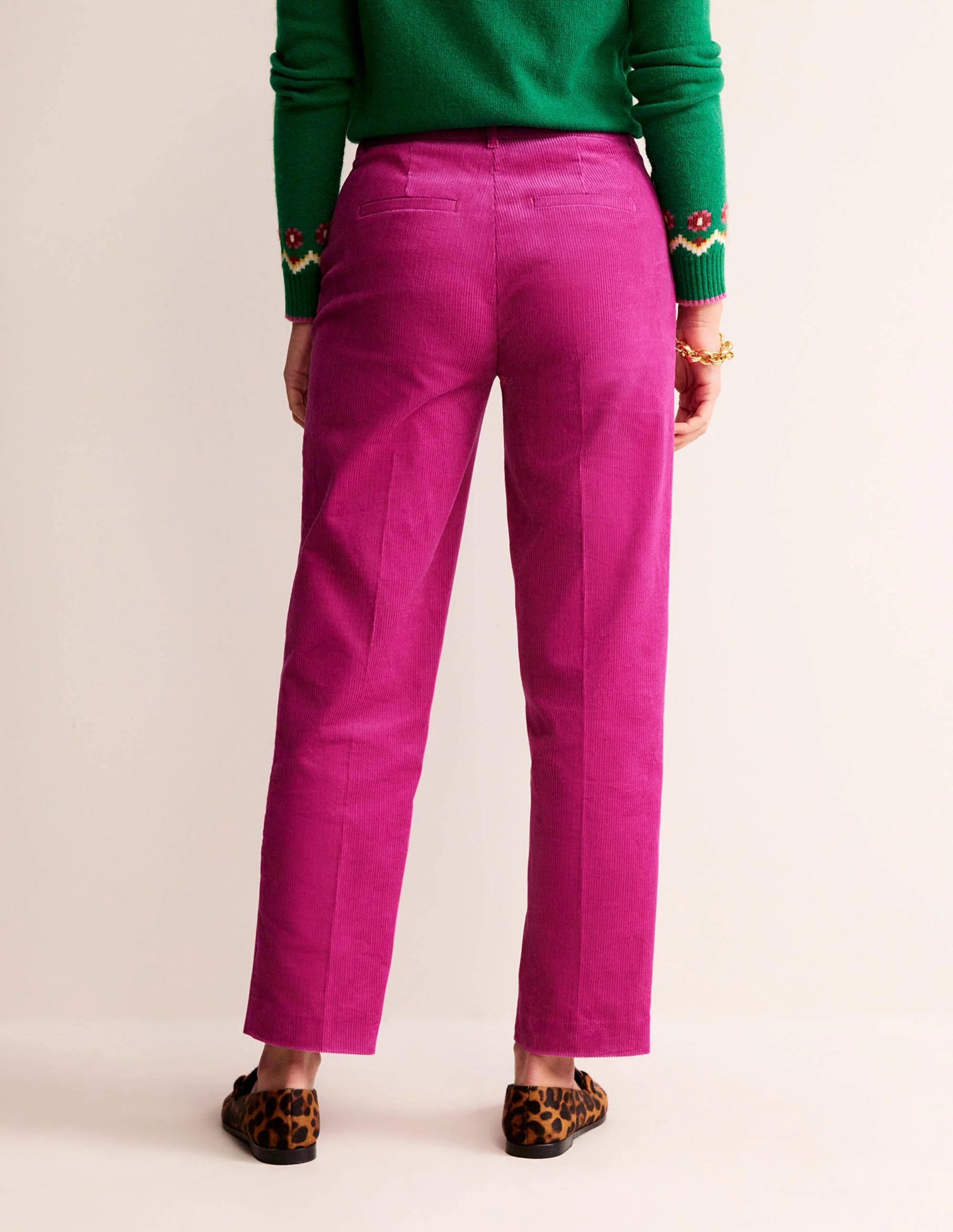Kew Cord Pants-Magenta - Image 3
