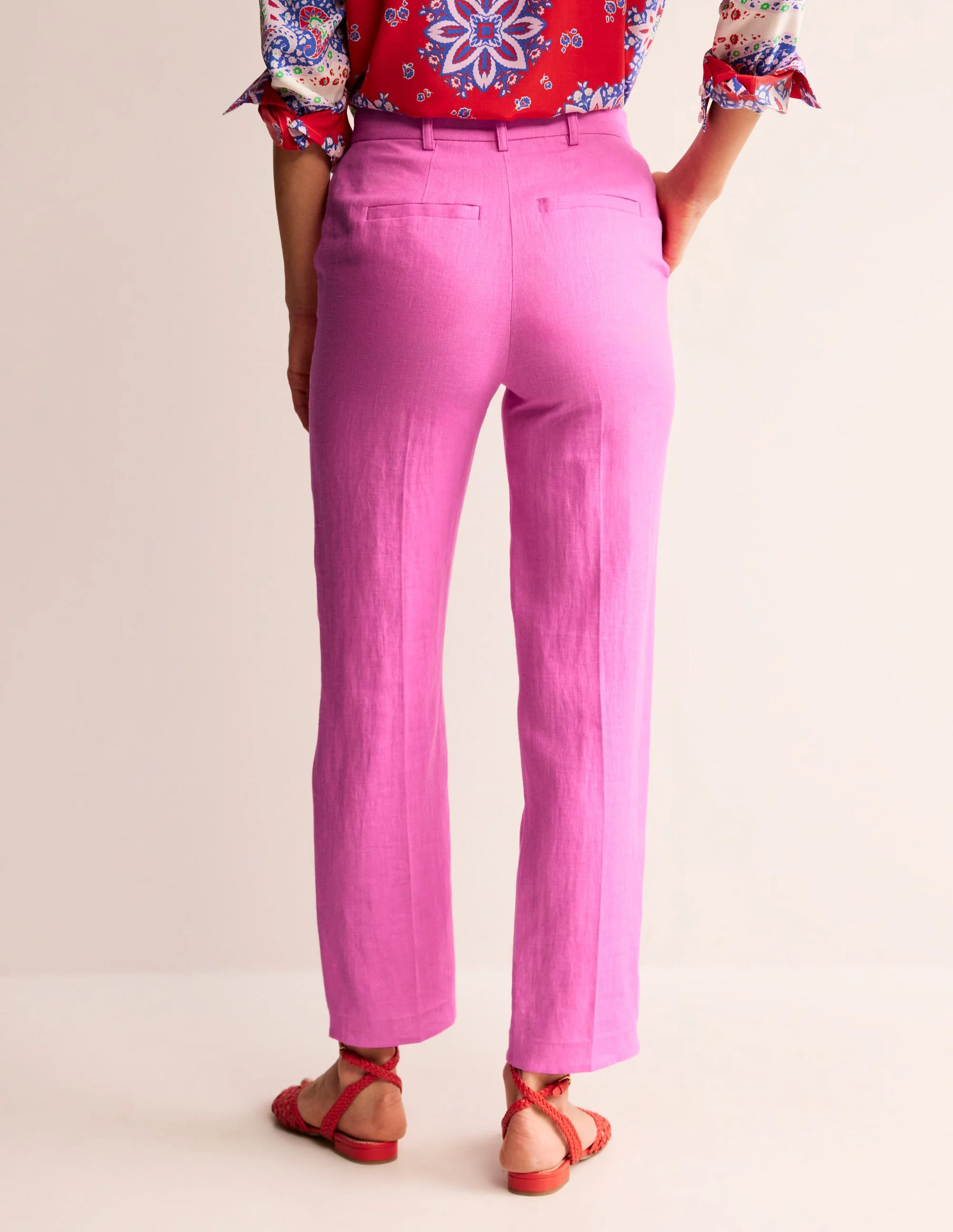 Kew Linen Pants-Sangria Sunset - Image 3