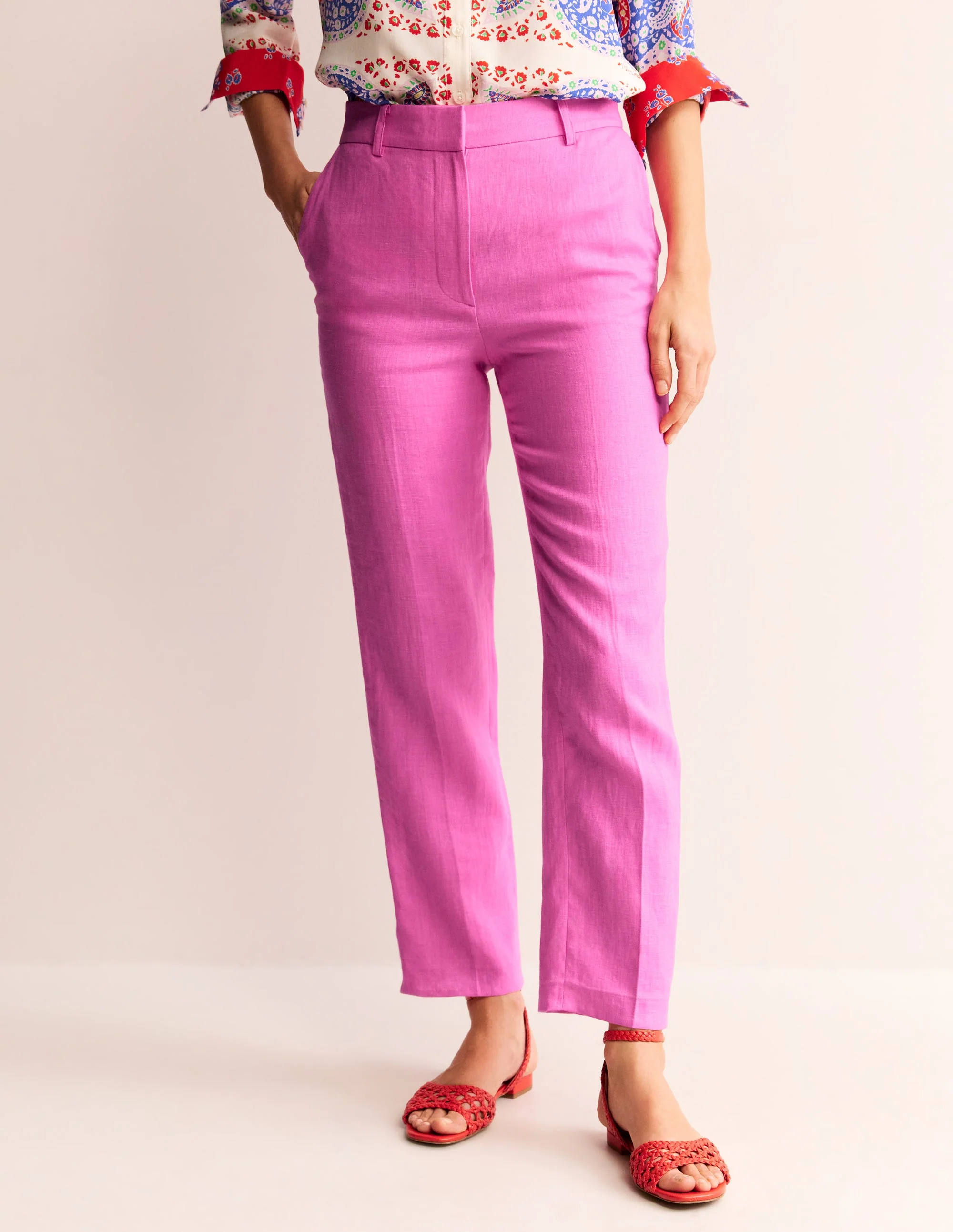 Kew Linen Pants-Sangria Sunset - Image 4