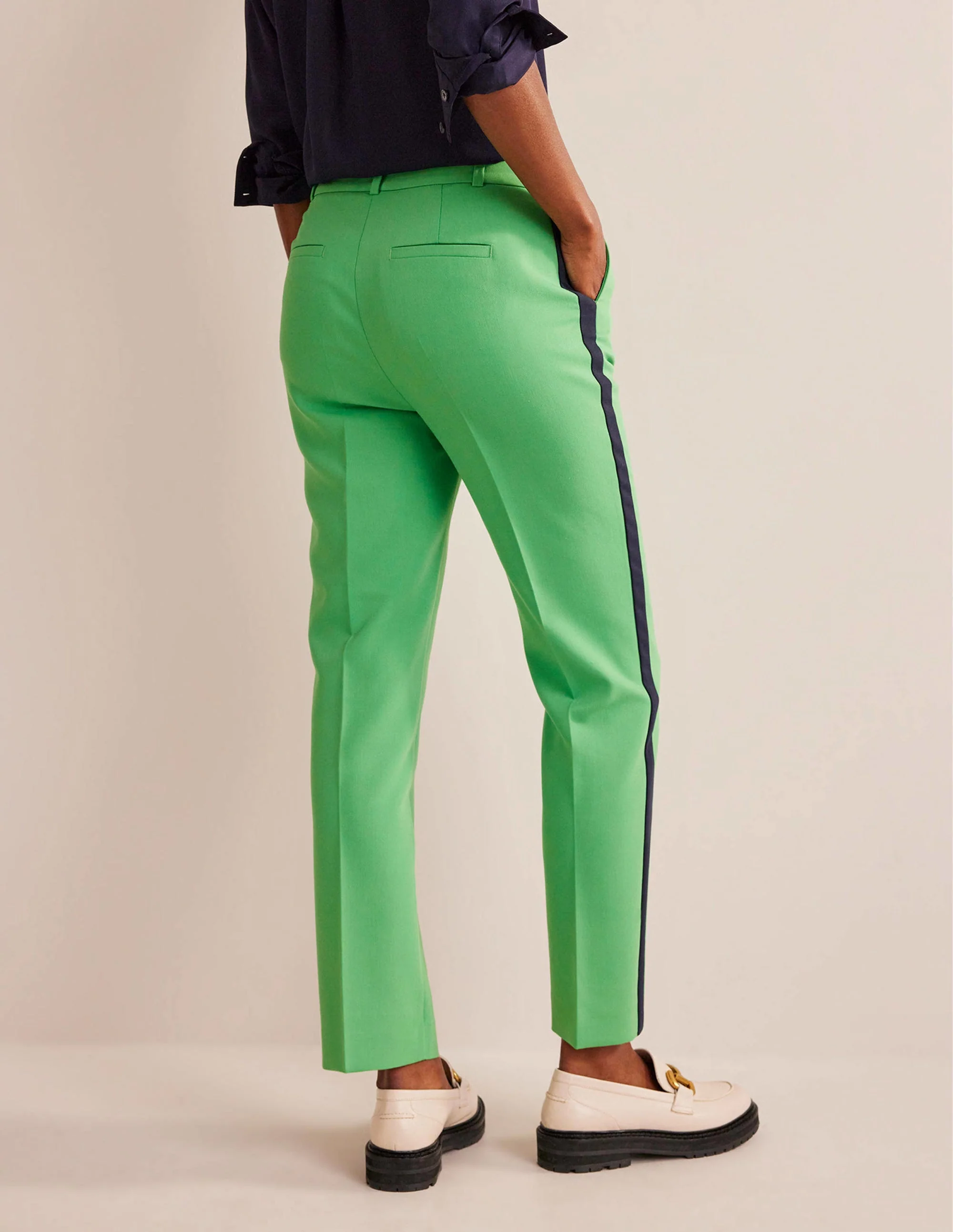 Kew Side Stripe Pants-Bright green w/side stripe - Image 3