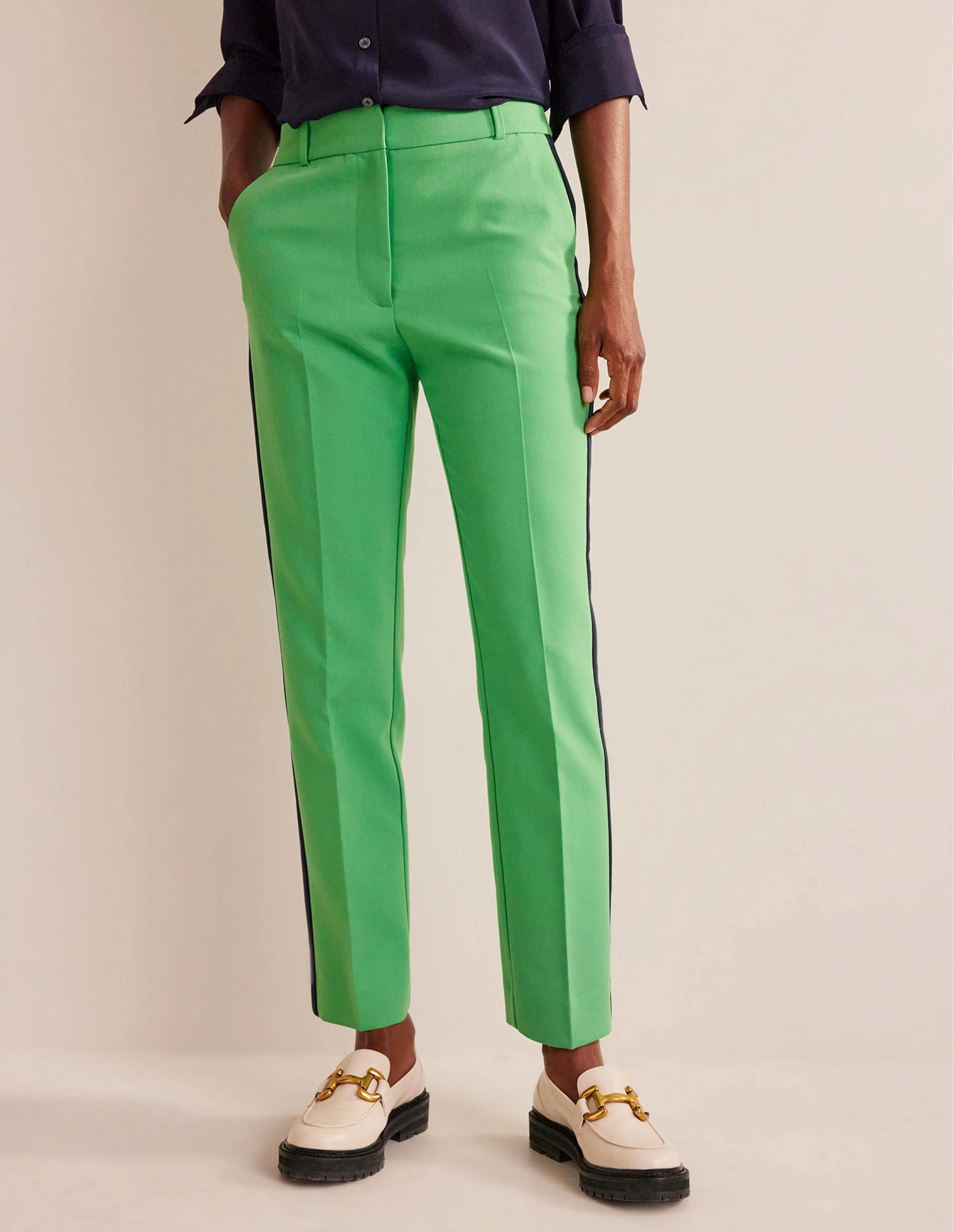 Kew Side Stripe Pants-Bright green w/side stripe - Image 4