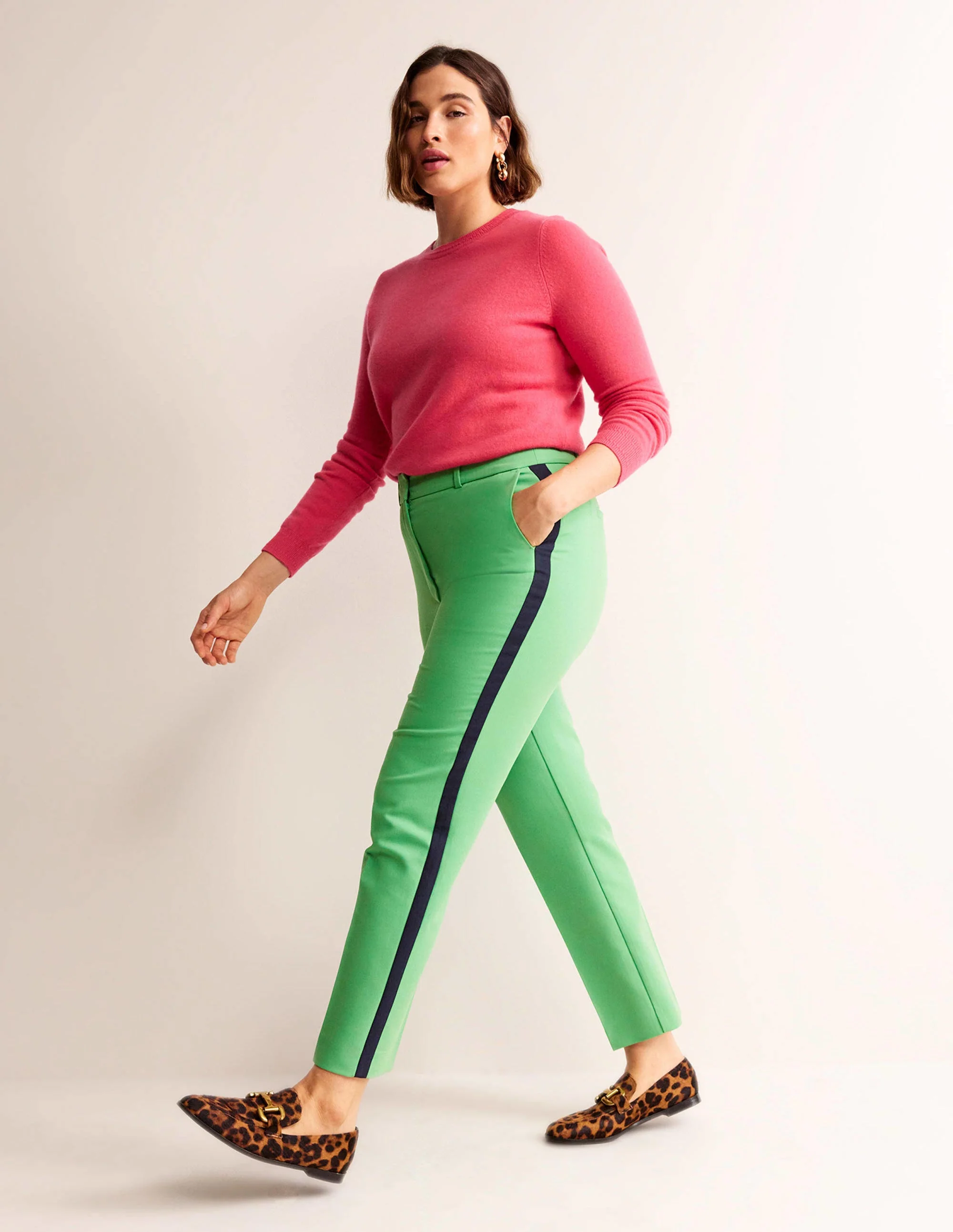 Kew Side Stripe Pants-Bright green w/side stripe - Image 6