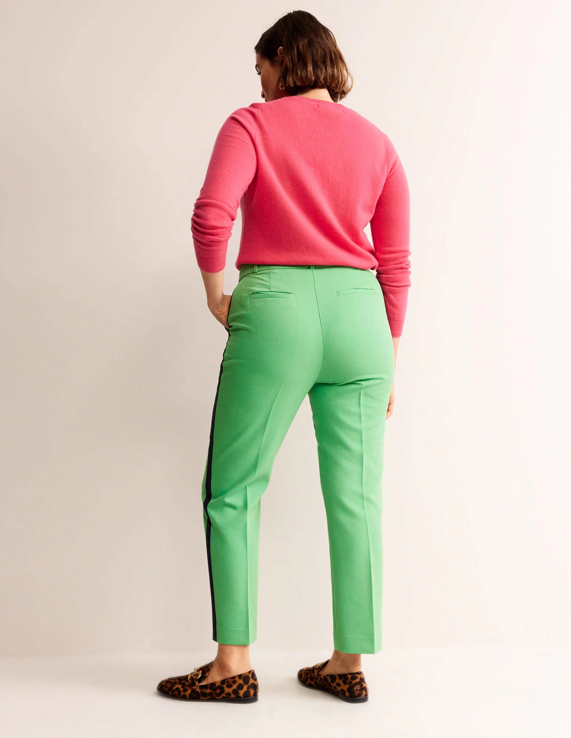 Kew Side Stripe Pants-Bright green w/side stripe - Image 7
