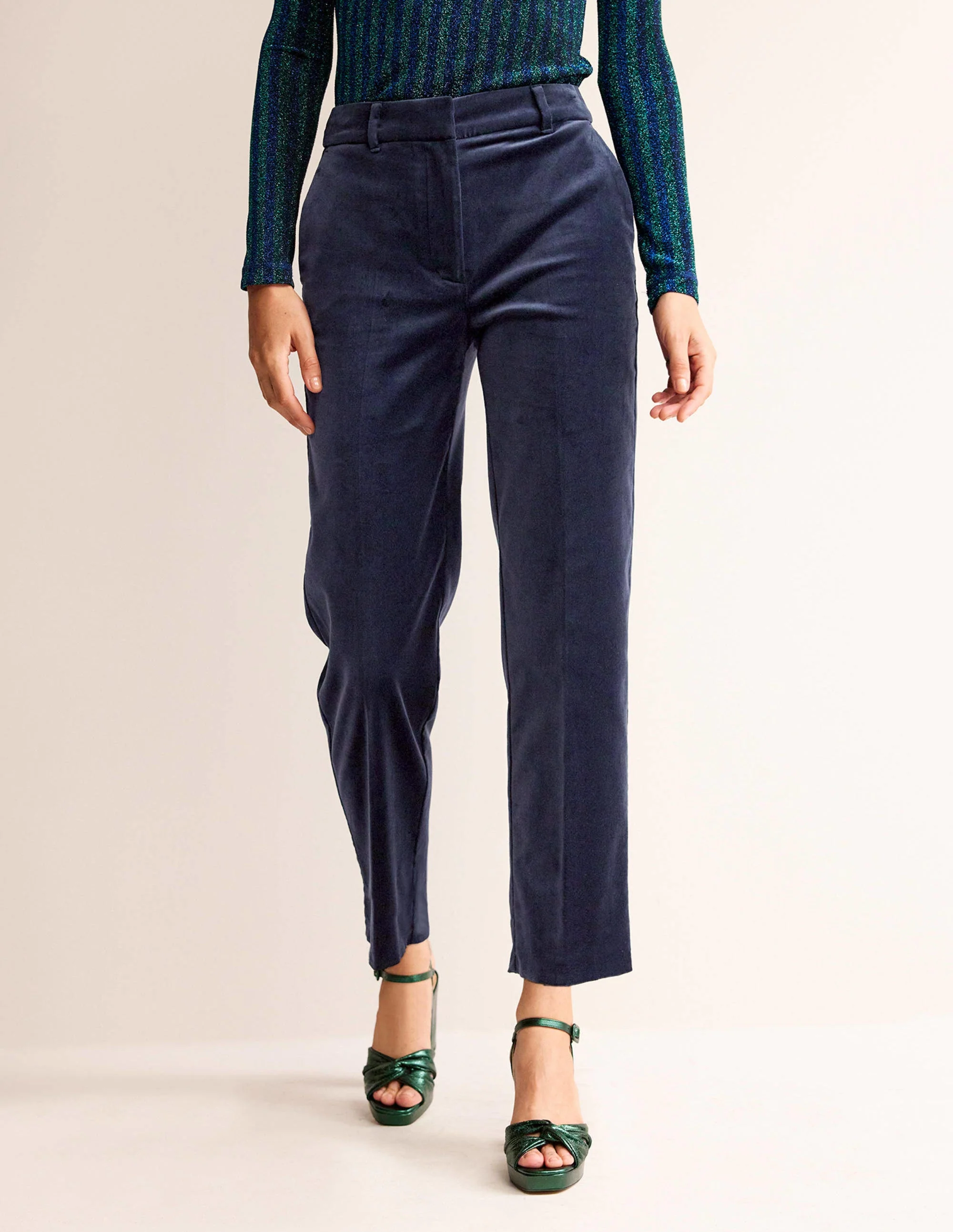 Kew Velvet Pants-Navy - Image 4