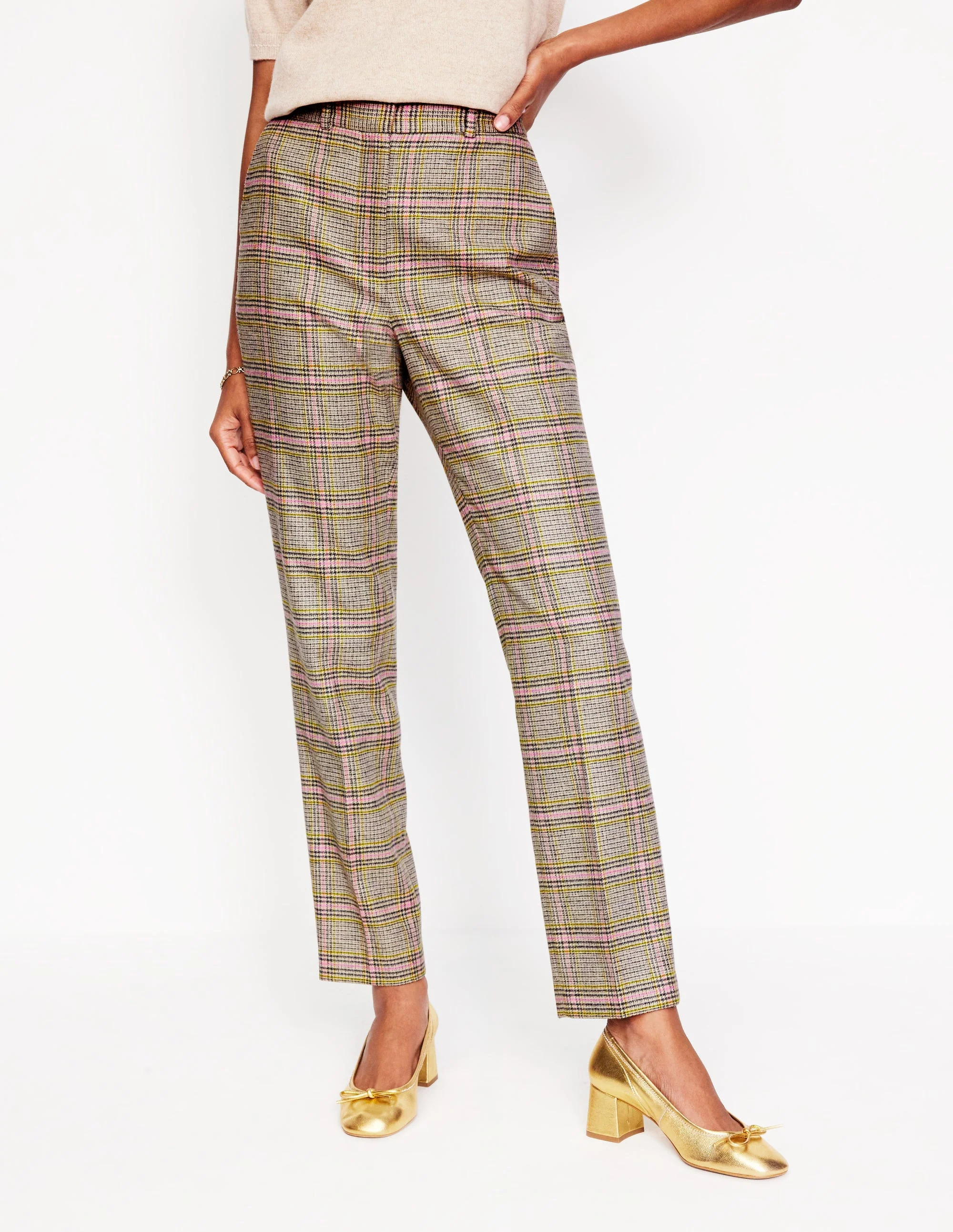 Kew Wool Blend Pants-Prince of Wales Check - Image 4