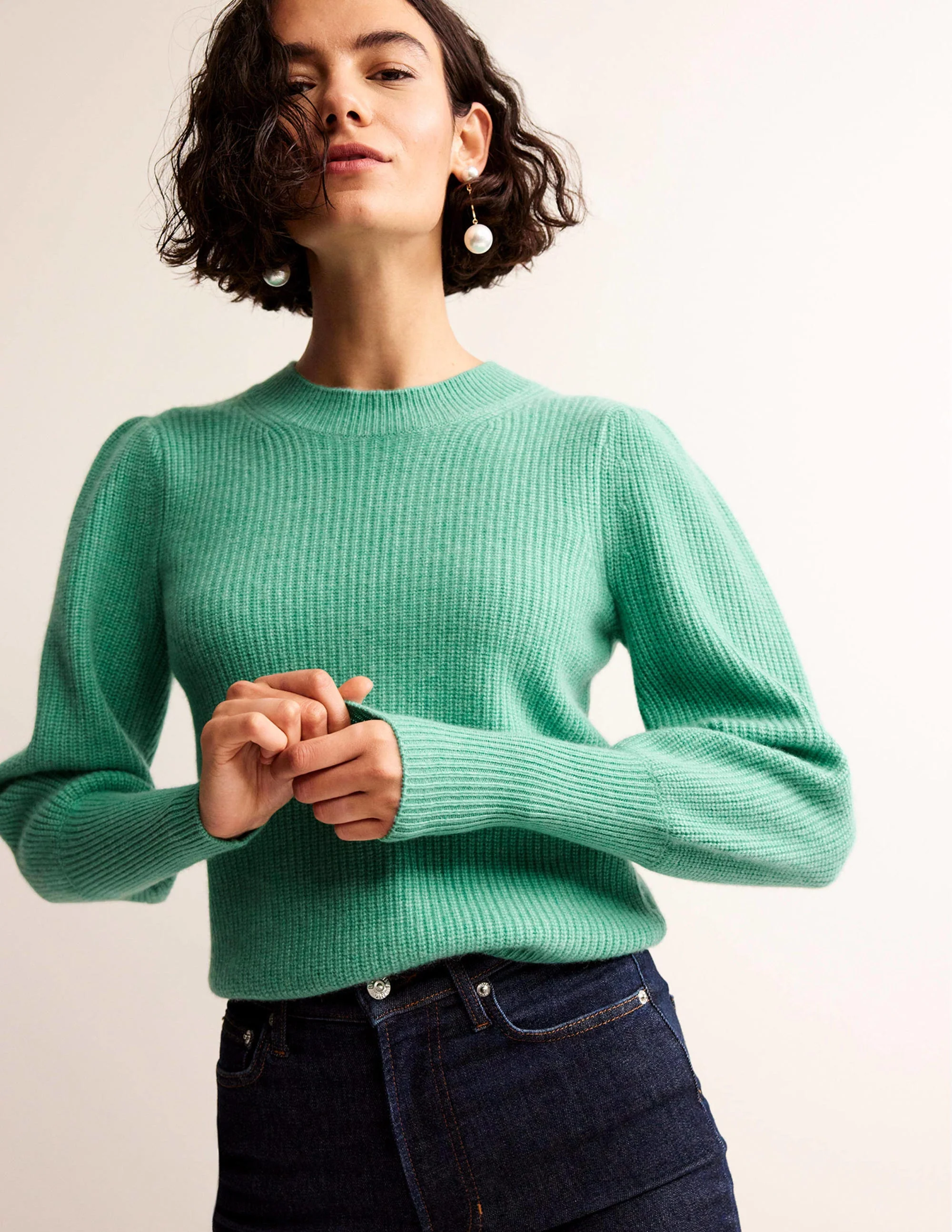 Key Hole Cashmere Sweater-Indian Ocean
