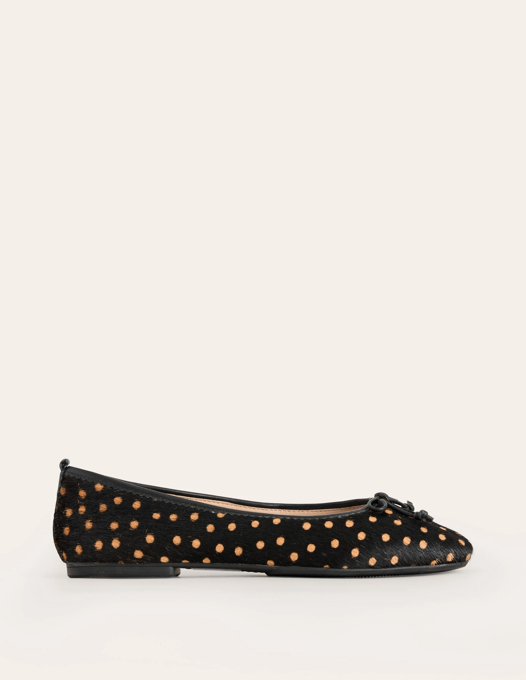 Kitty Flexi Sole Ballet Flats-Black and Camel Spot - Image 2