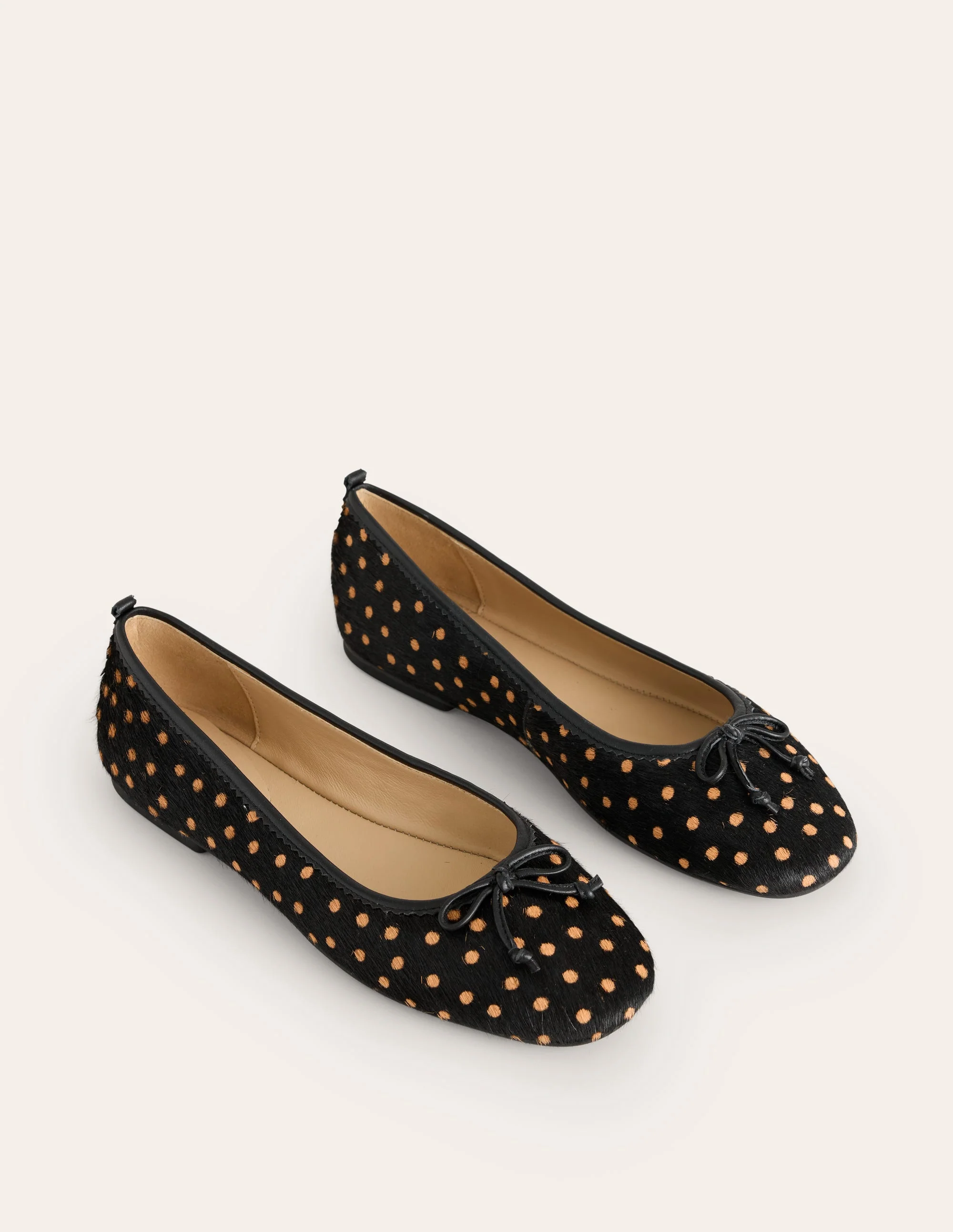 Kitty Flexi Sole Ballet Flats-Black and Camel Spot - Image 3