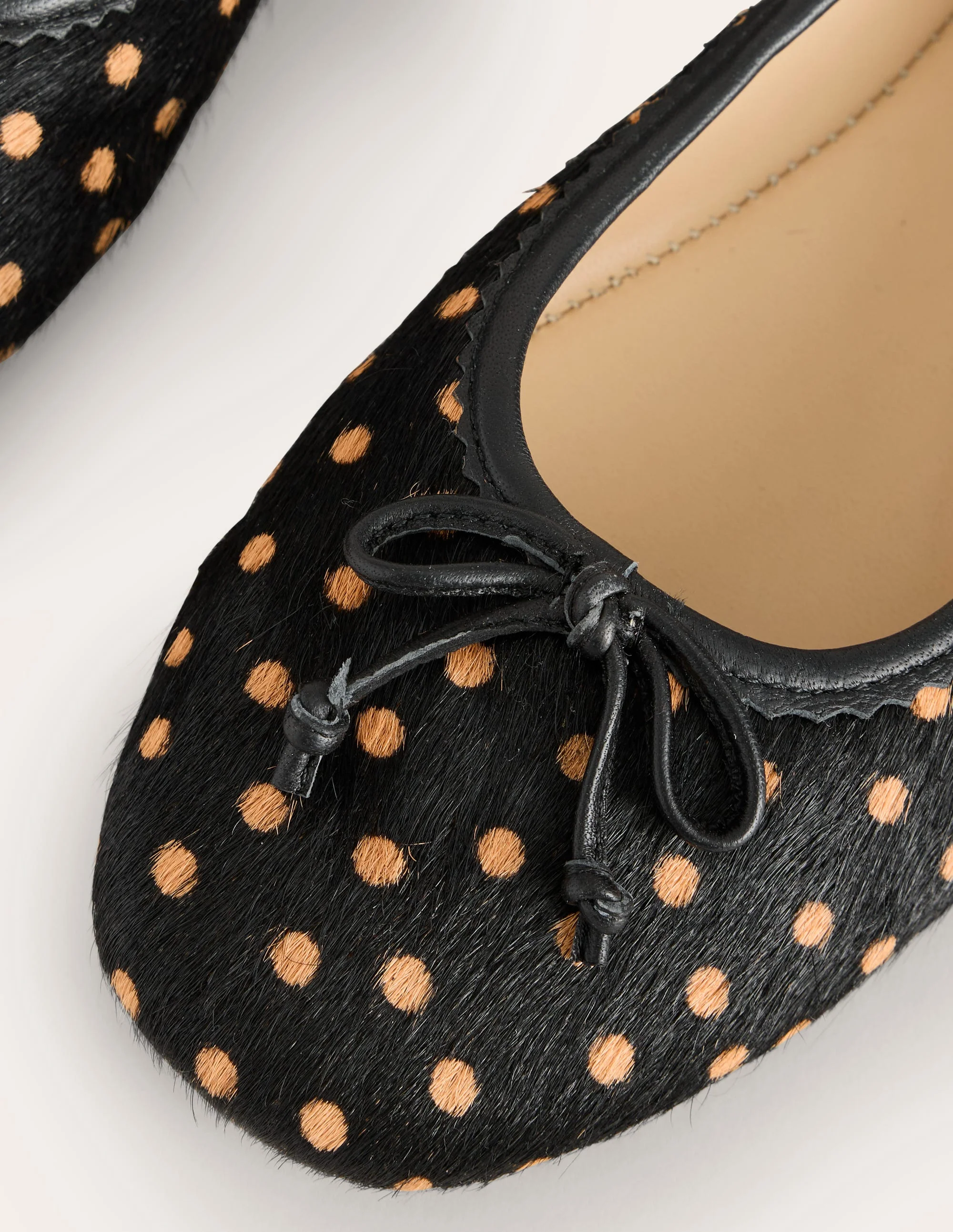Kitty Flexi Sole Ballet Flats-Black and Camel Spot - Image 4