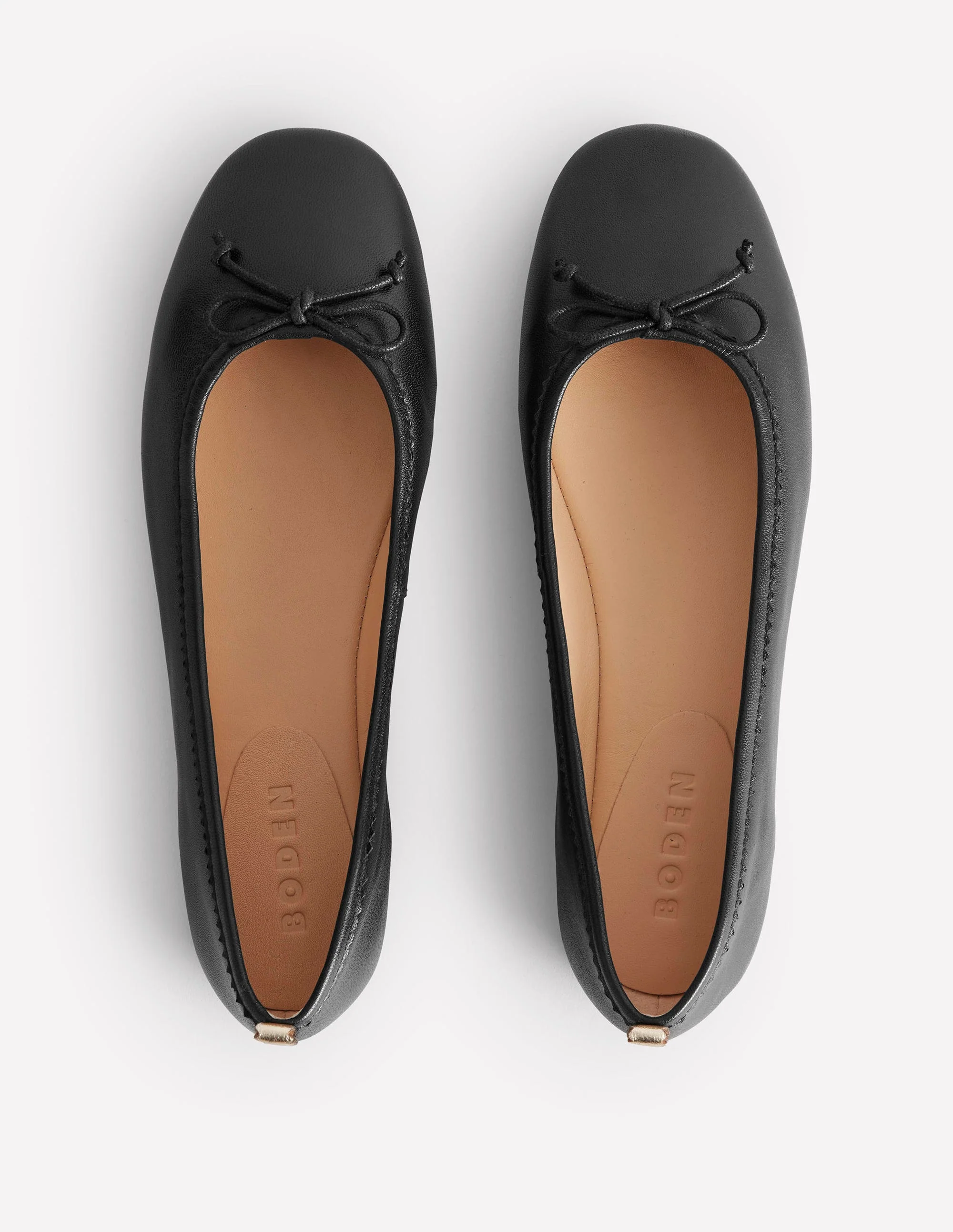 Kitty Flexi Sole Ballet Flats-Black Leather - Image 5