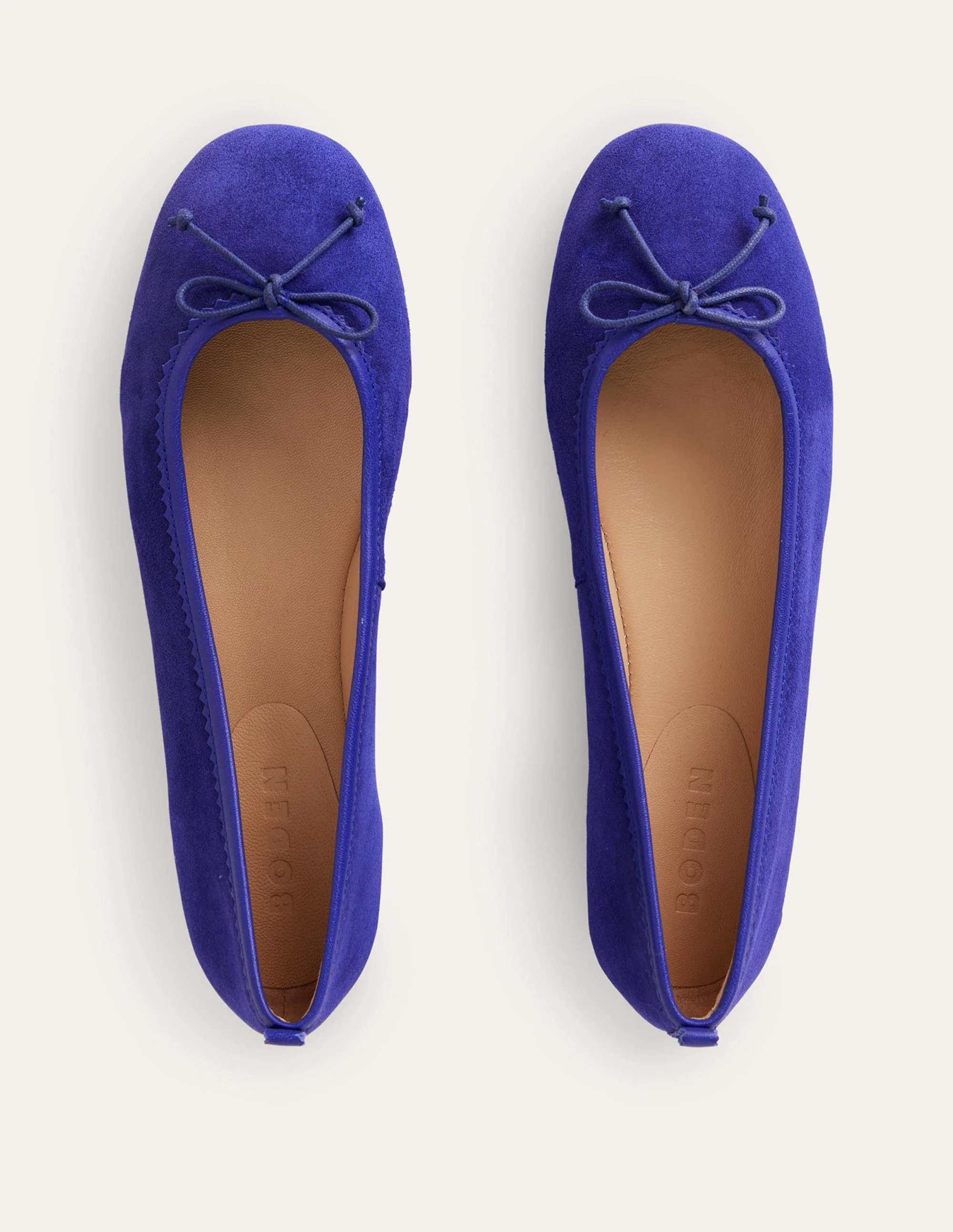 Kitty Flexi Sole Ballet Flats-Lapis Blue Suede - Image 5