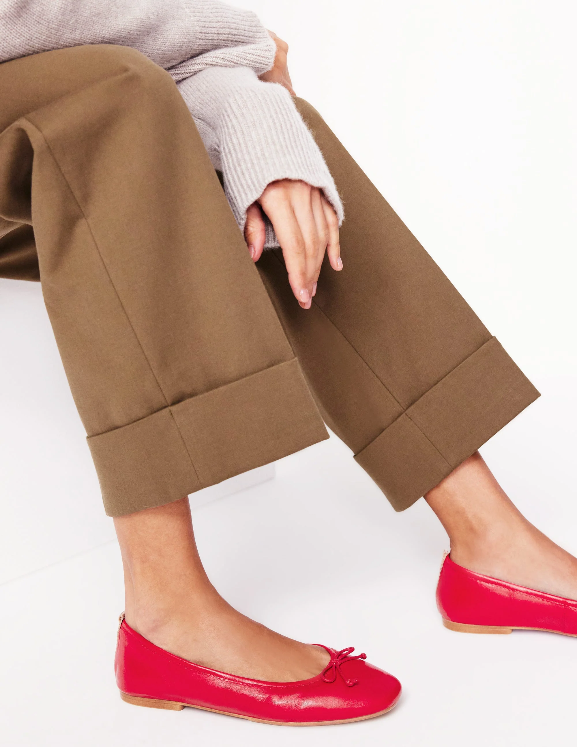 Kitty Flexi Sole Ballet Flats-Pillarbox Red - Image 2