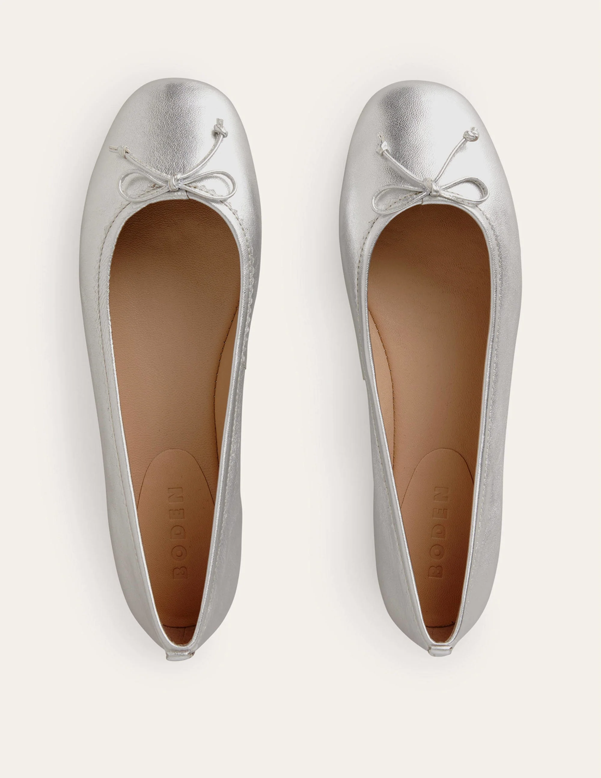Kitty Flexi Sole Ballet Flats-Silver Metallic - Image 5
