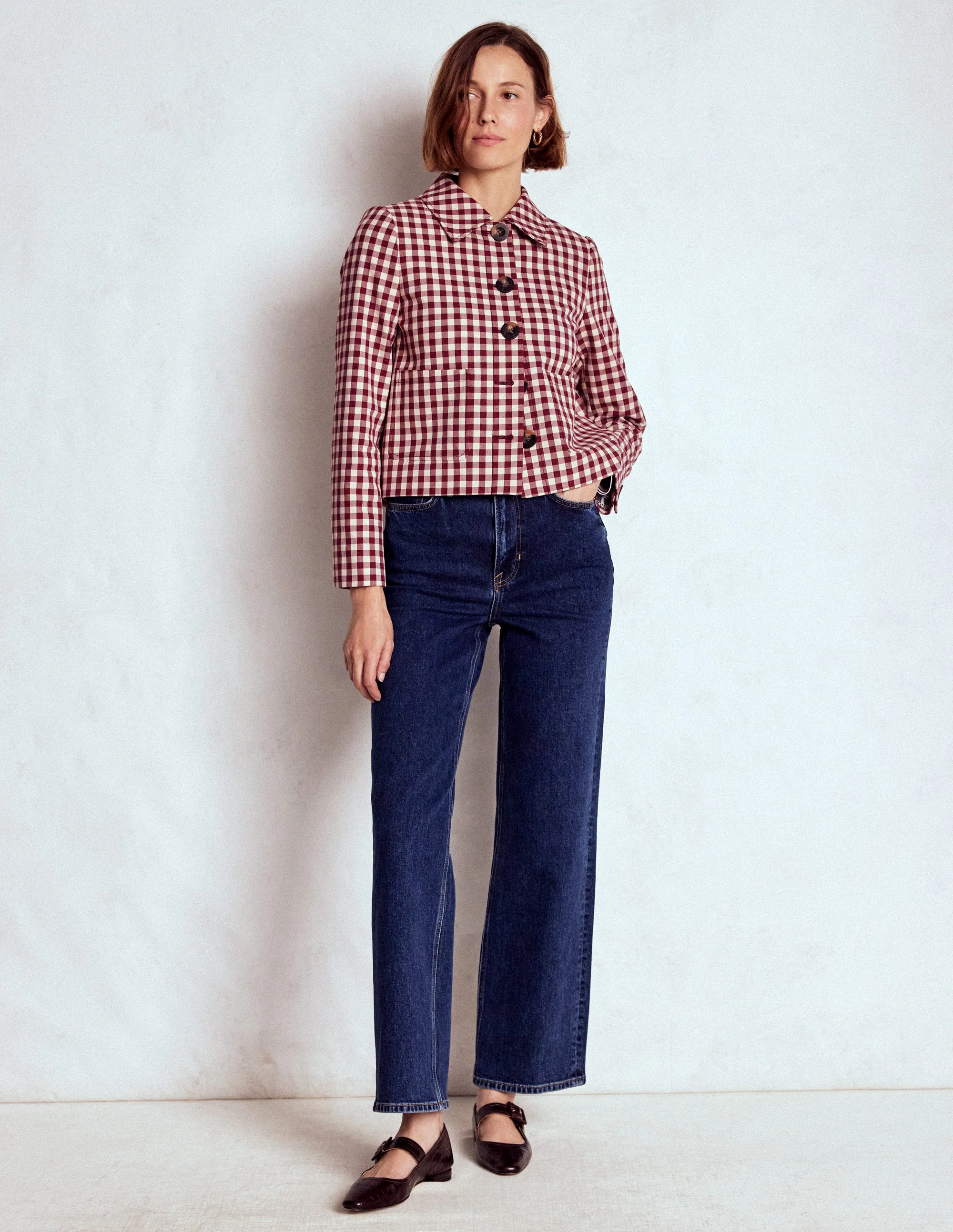 Knightsbridge Gingham Jacket-Chestnut Gingham - Image 8