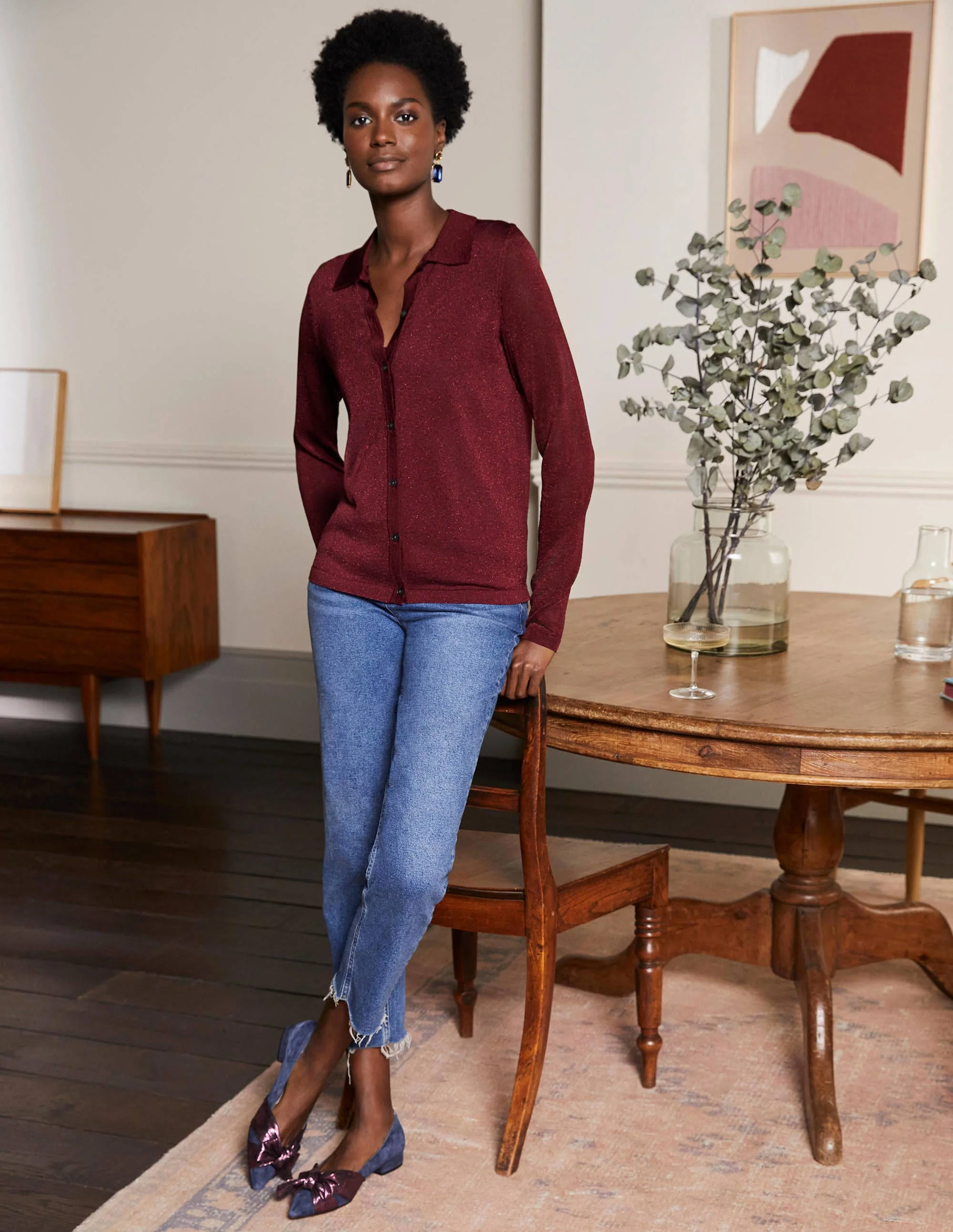 Knitted Sparkle Shirt-Pom Pom Metallic - Image 4