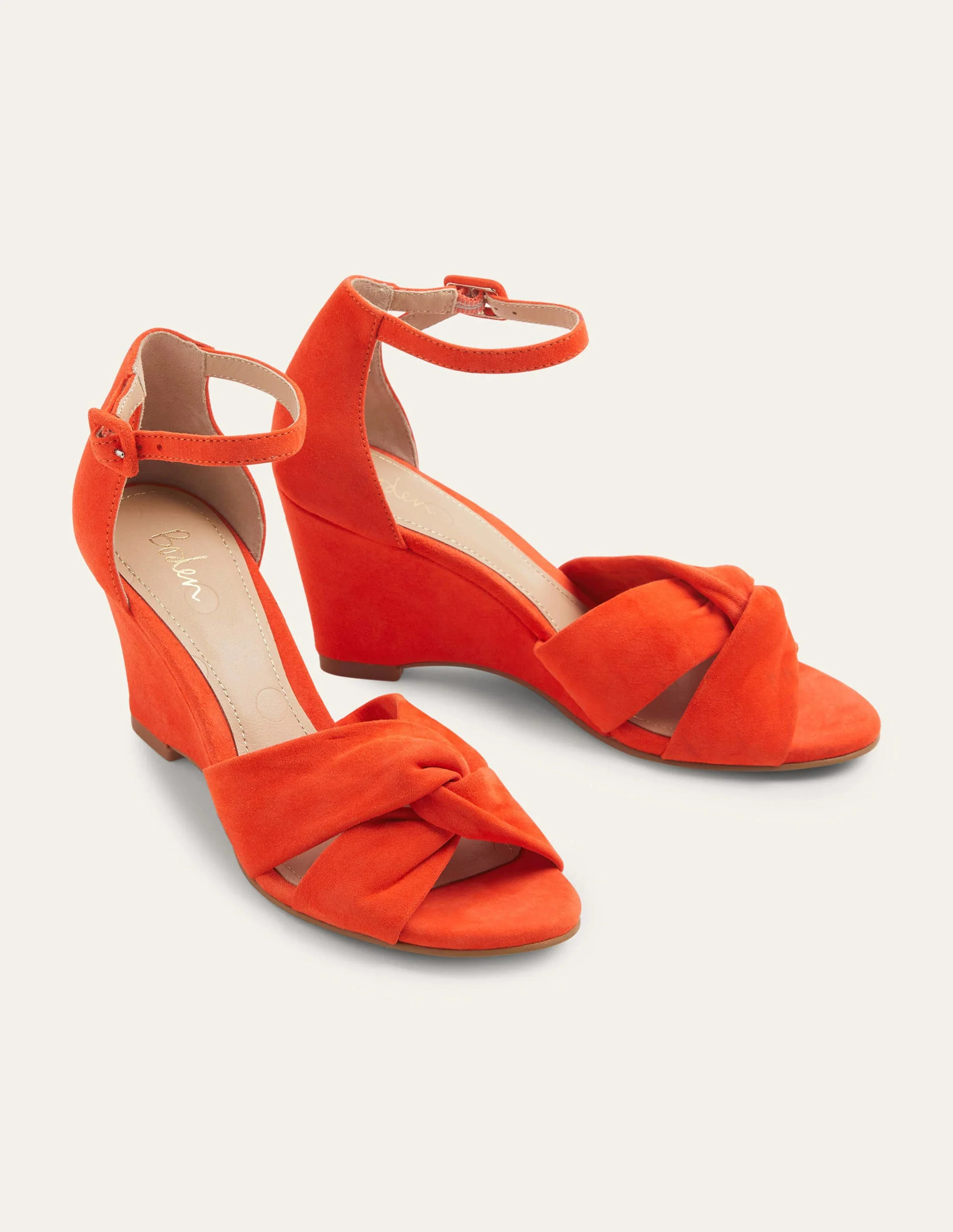 Knot Front Wedge Sandal-Firecracker - Image 4