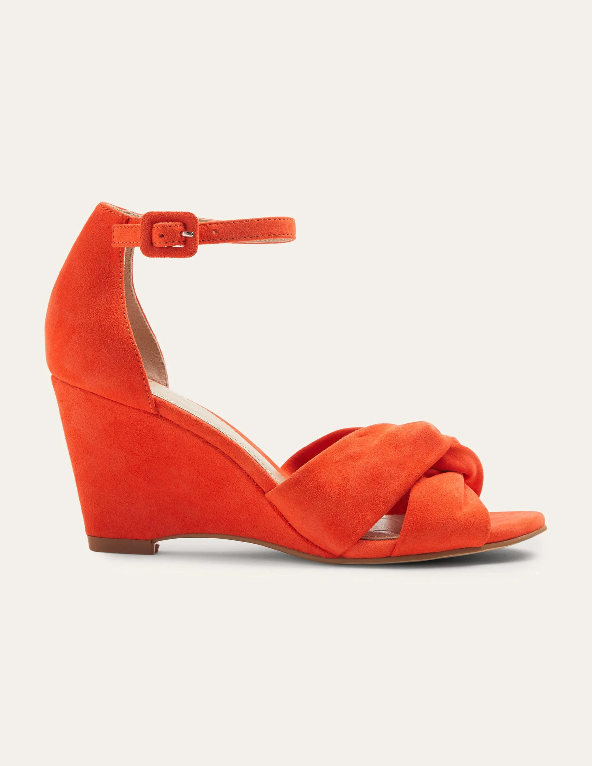 Knot Front Wedge Sandal-Firecracker - Image 5