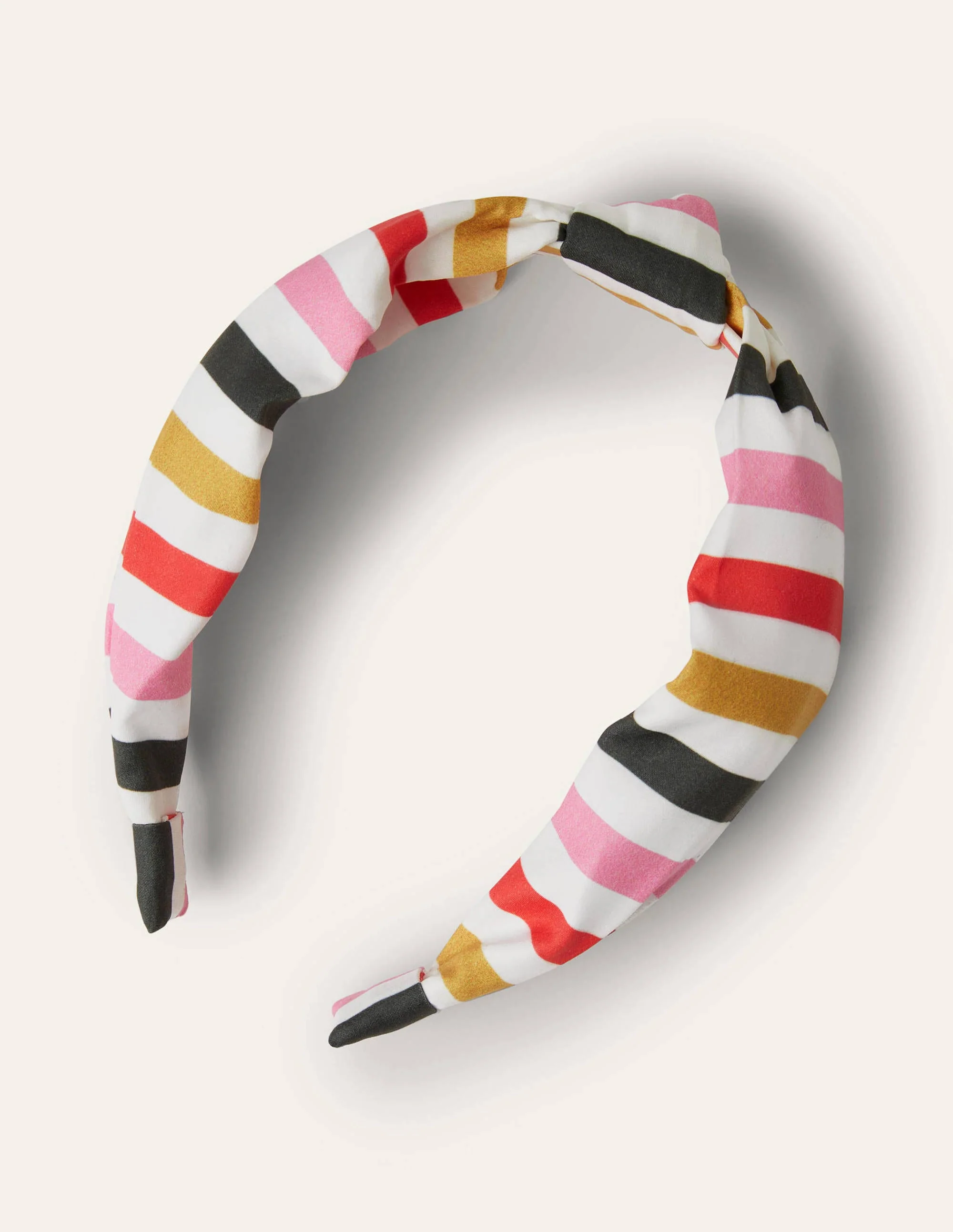 Knotted Headband-Formica Pink/Hot Coral Stripe