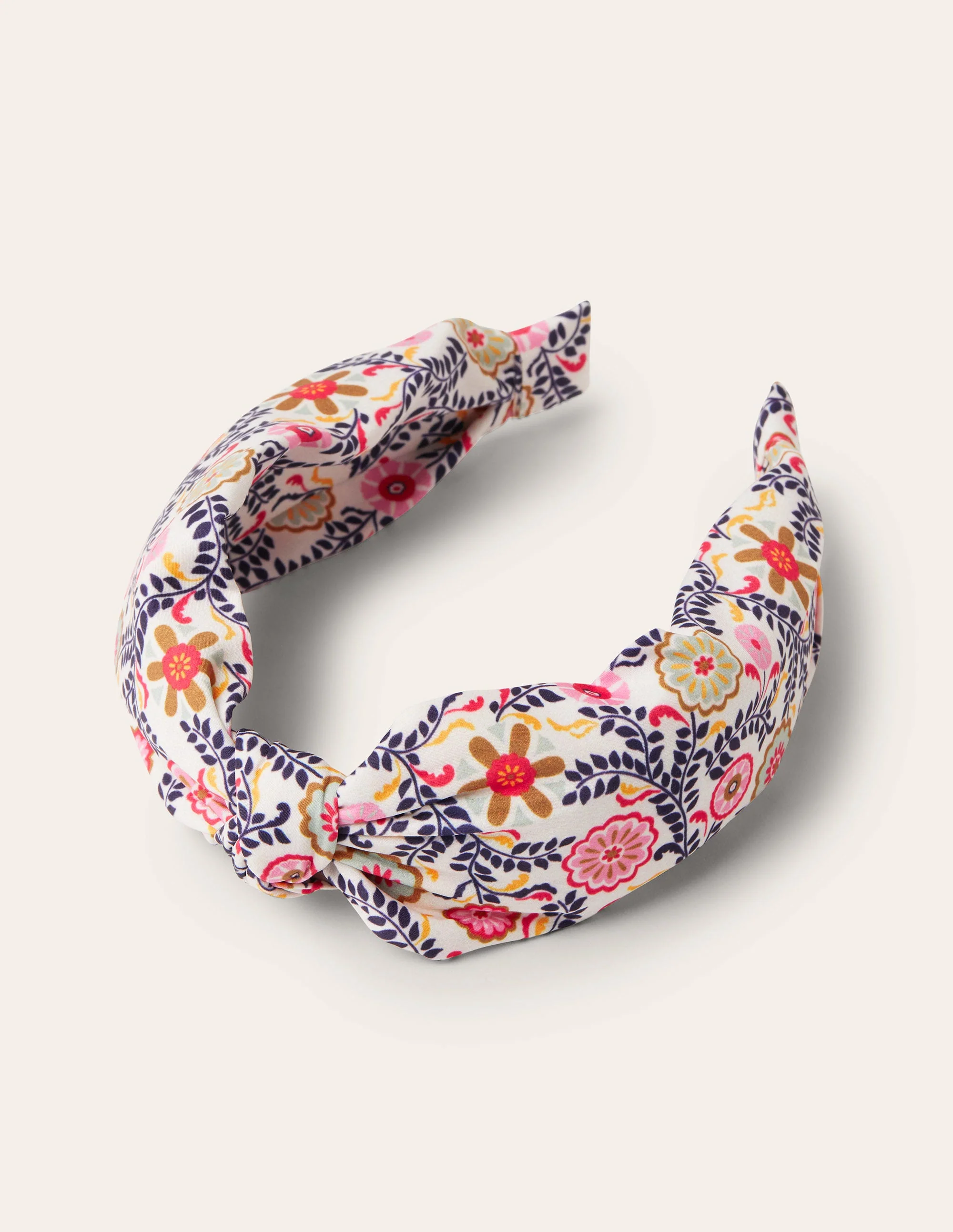 Knotted Headband-Ivory, Opulent Garden - Image 2