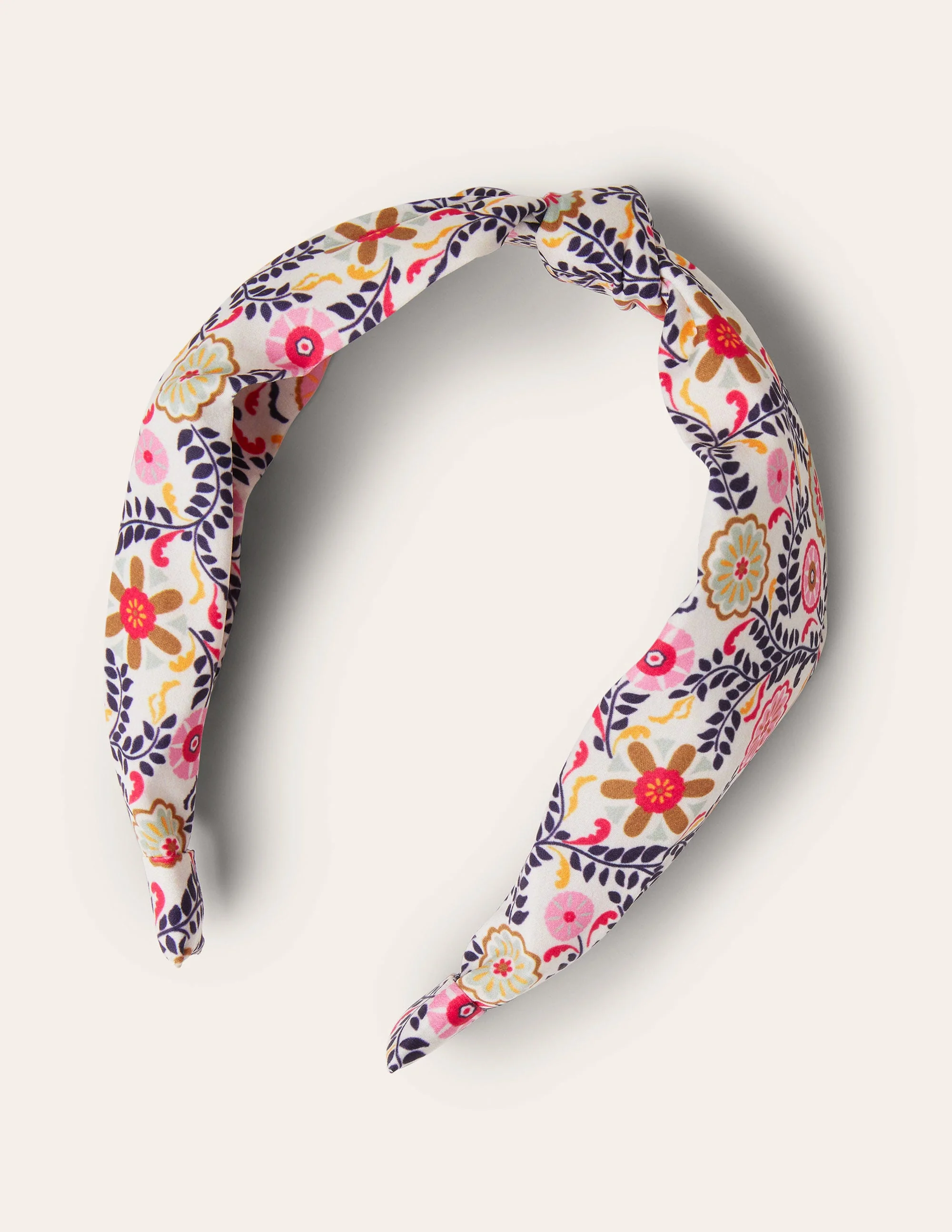 Knotted Headband-Ivory, Opulent Garden - Image 3