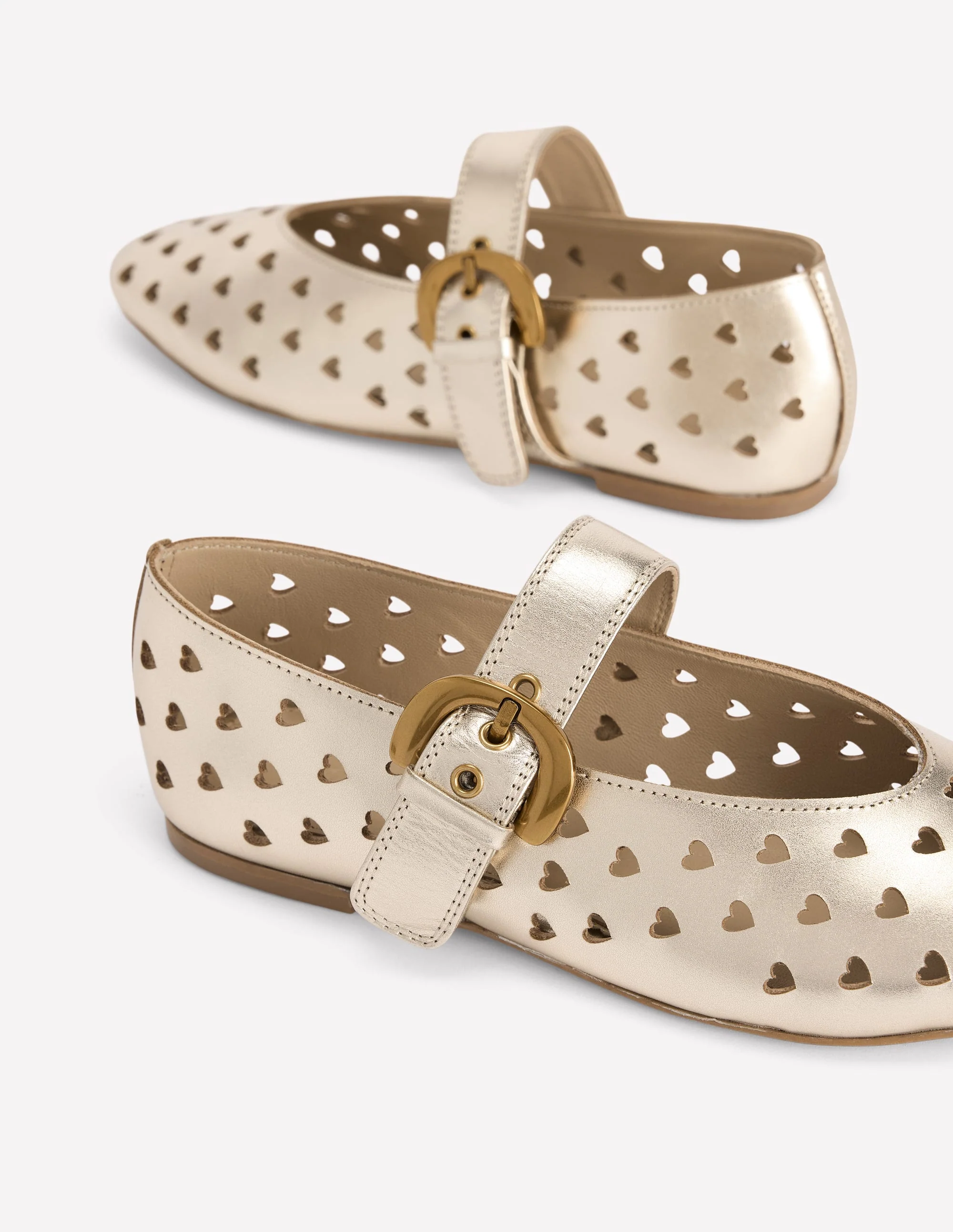 Kylie Flat Buckle Mary Janes-Gold - Image 5