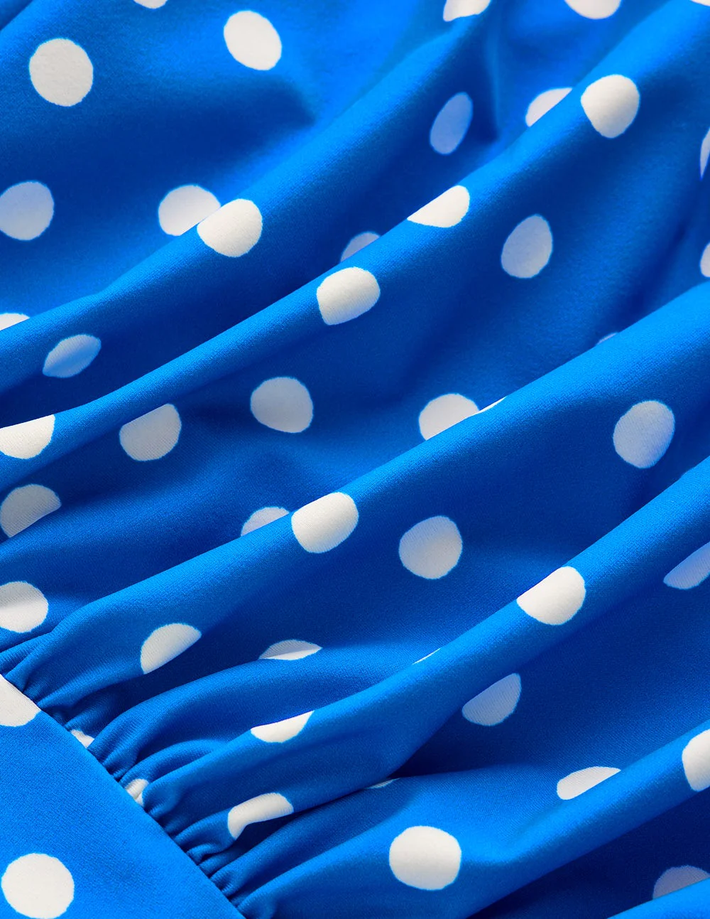 Kythira Ruched Swimsuit-Blue, Painted Dot - Image 9