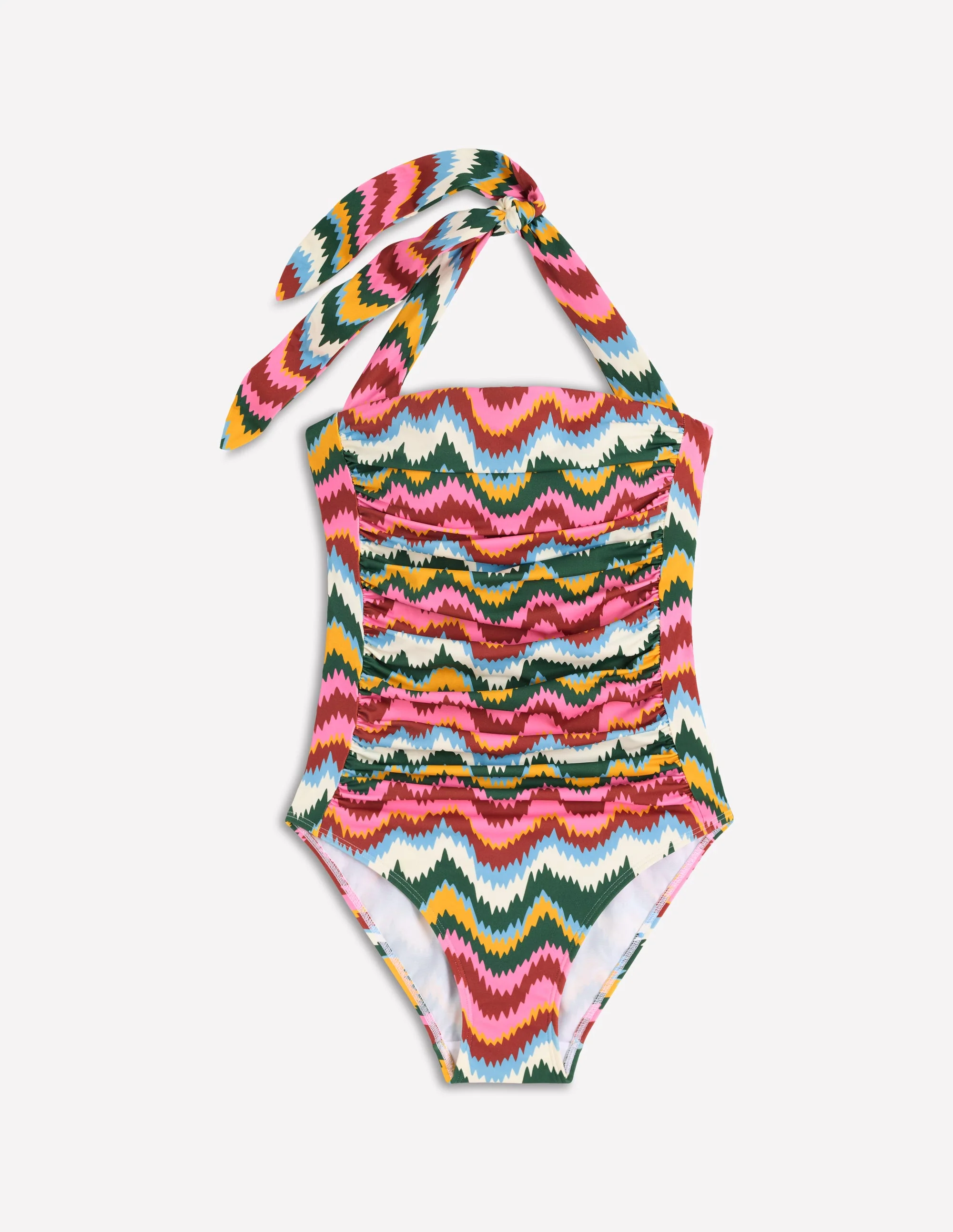 Kythira Ruched Swimsuit-Multi, Zig Zag Wave - Image 6