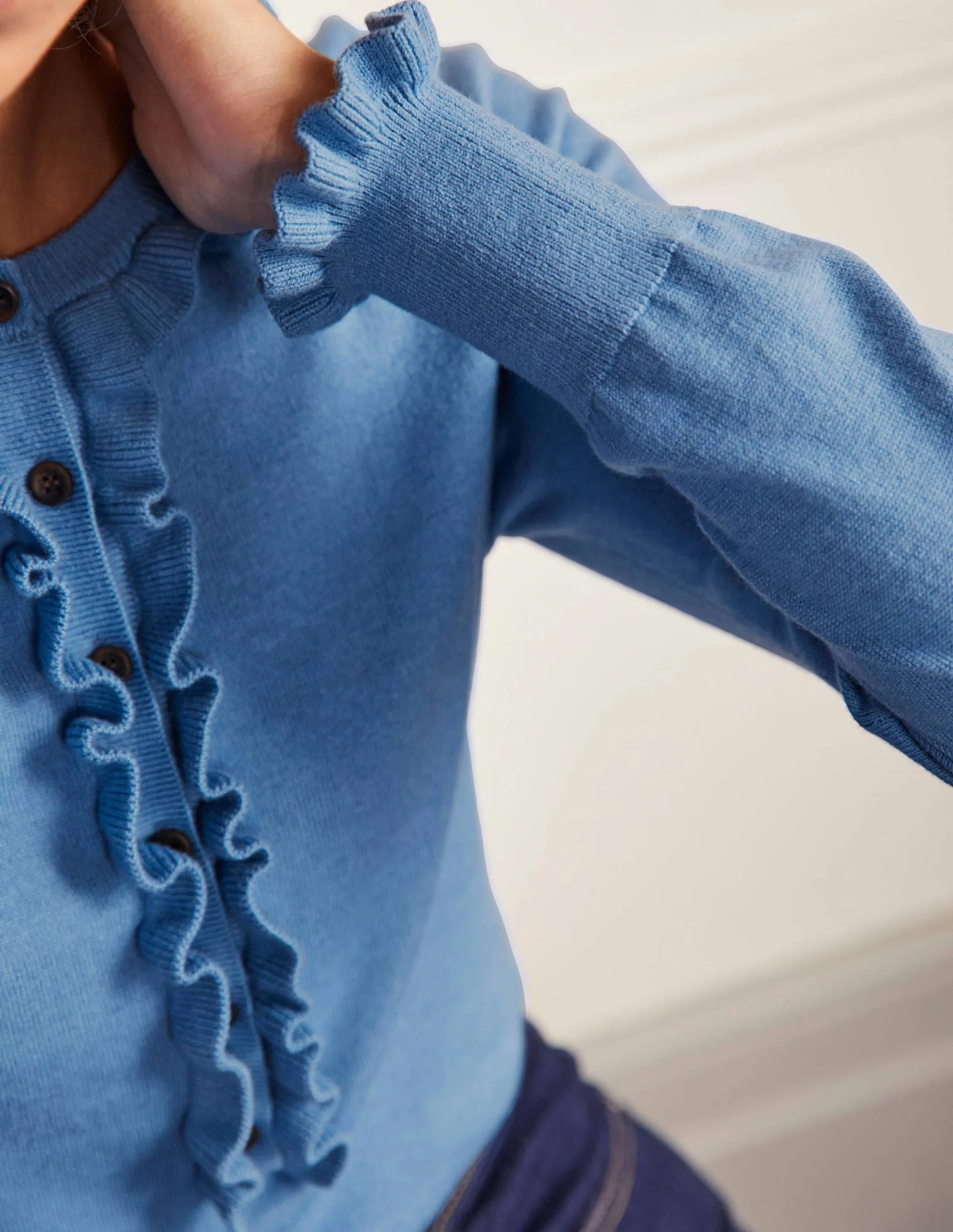 Lara Frill Henley Sweater-Grape Hyacinth - Image 2