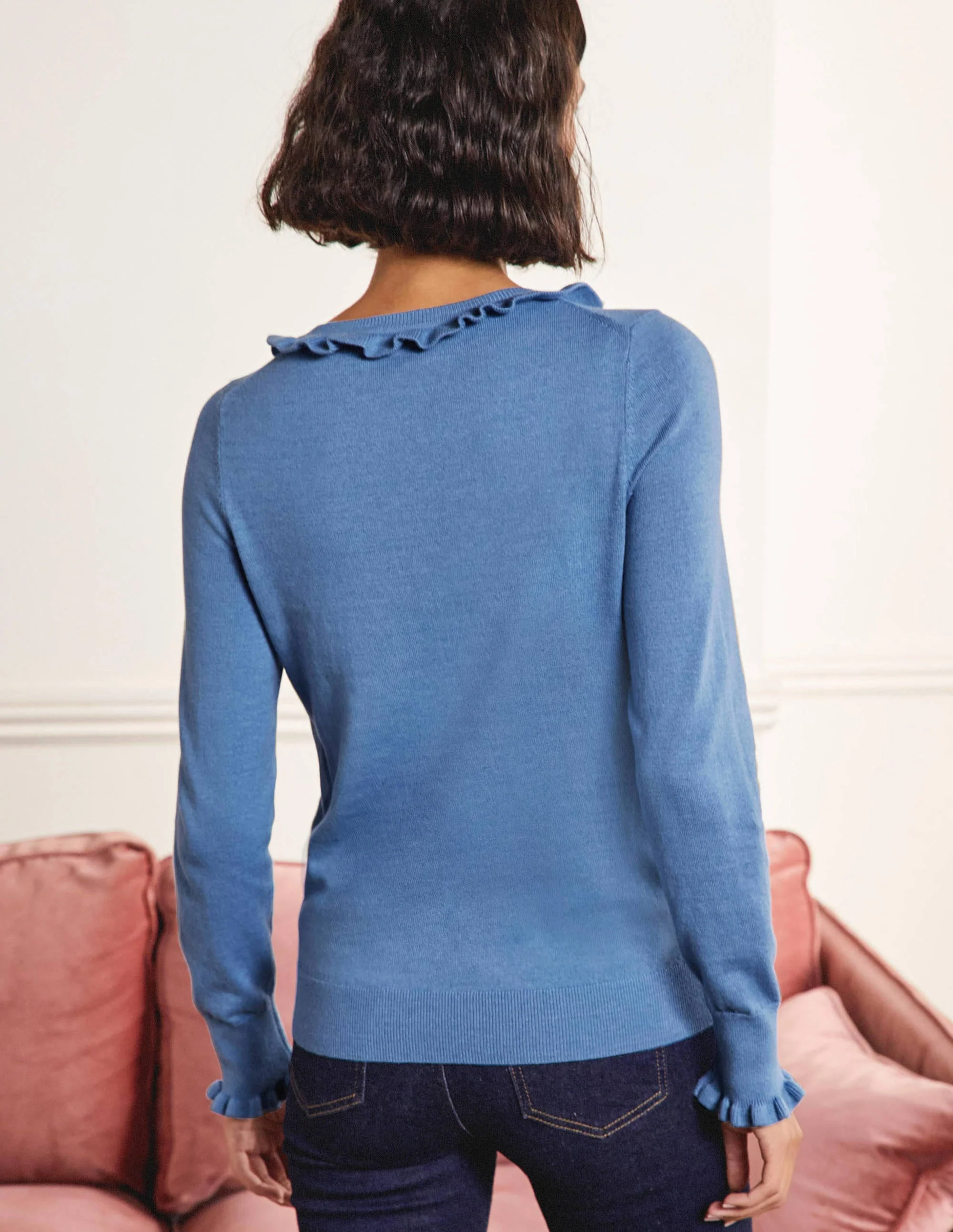 Lara Frill Henley Sweater-Grape Hyacinth - Image 3