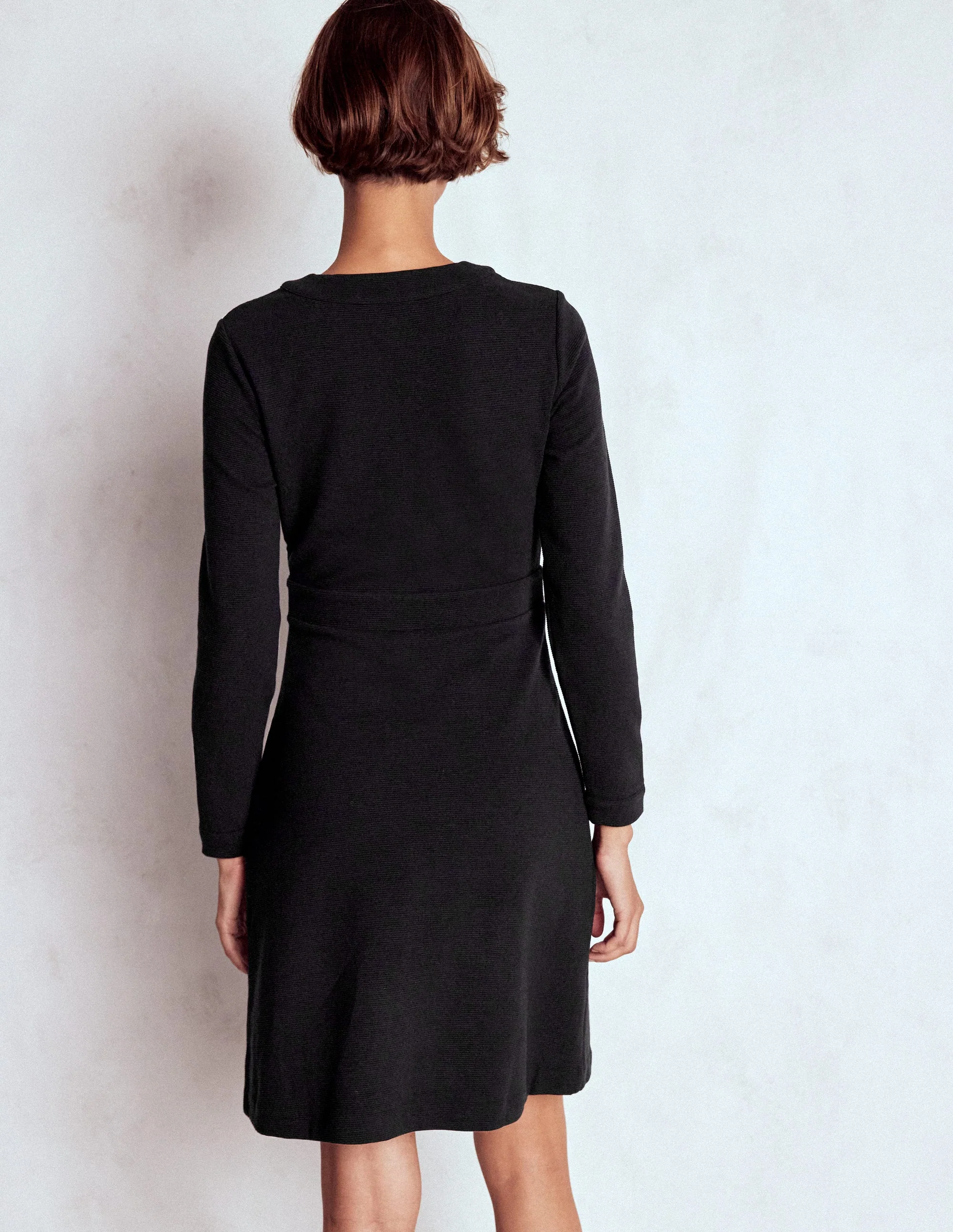 Lavinia Button Shift Dress-Black - Image 4